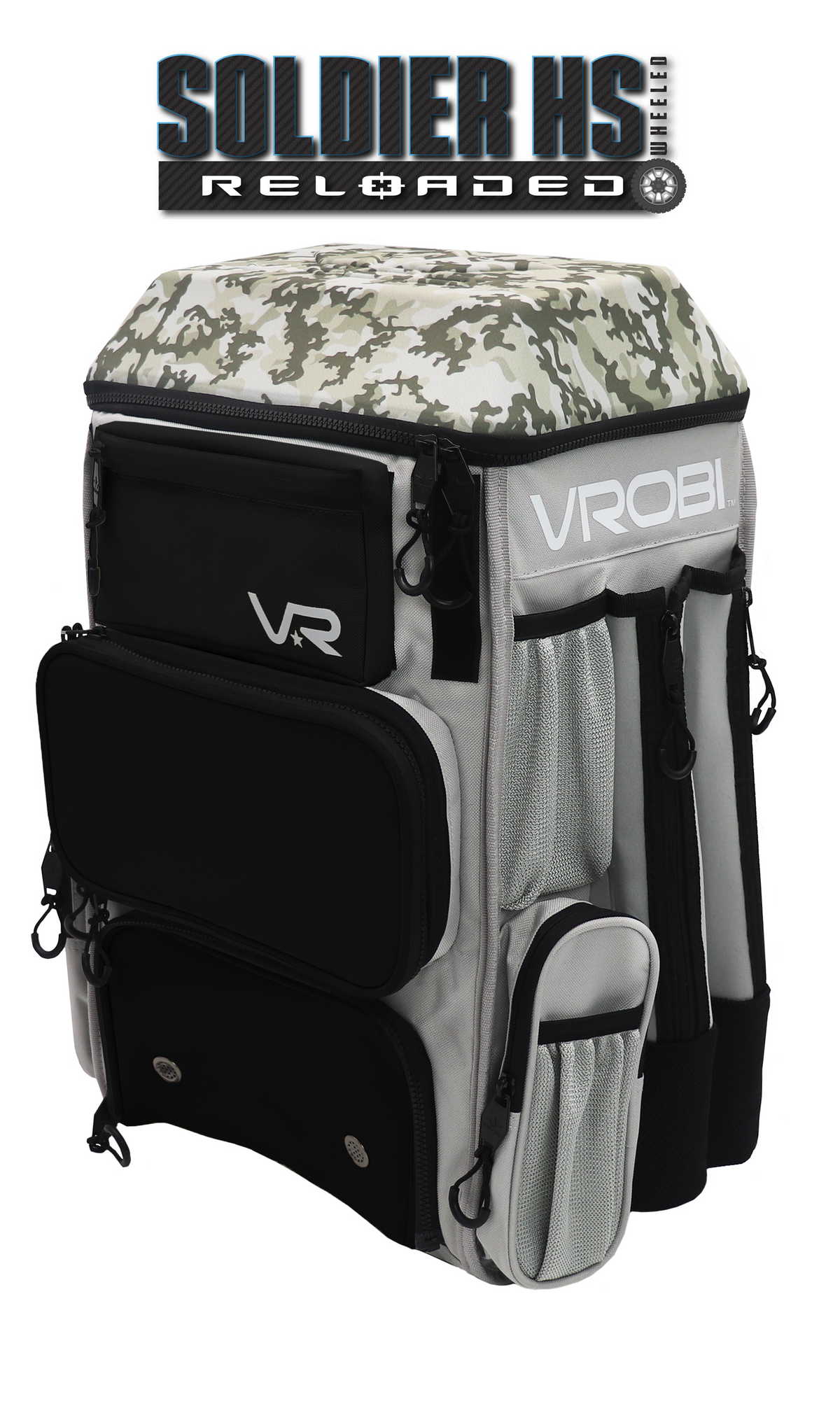 SOLDIER HS RELOADED ARMY WOODLAND CAMO WHEELED BAG