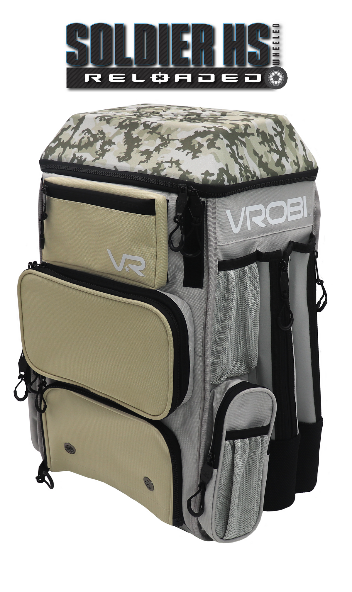 SOLDIER HS RELOADED ARMY WOODLAND CAMO WHEELED BAG