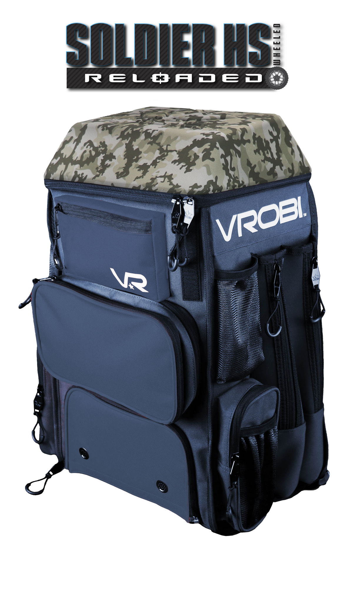 SOLDIER HS RELOADED ARMY WOODLAND CAMO WHEELED BAG