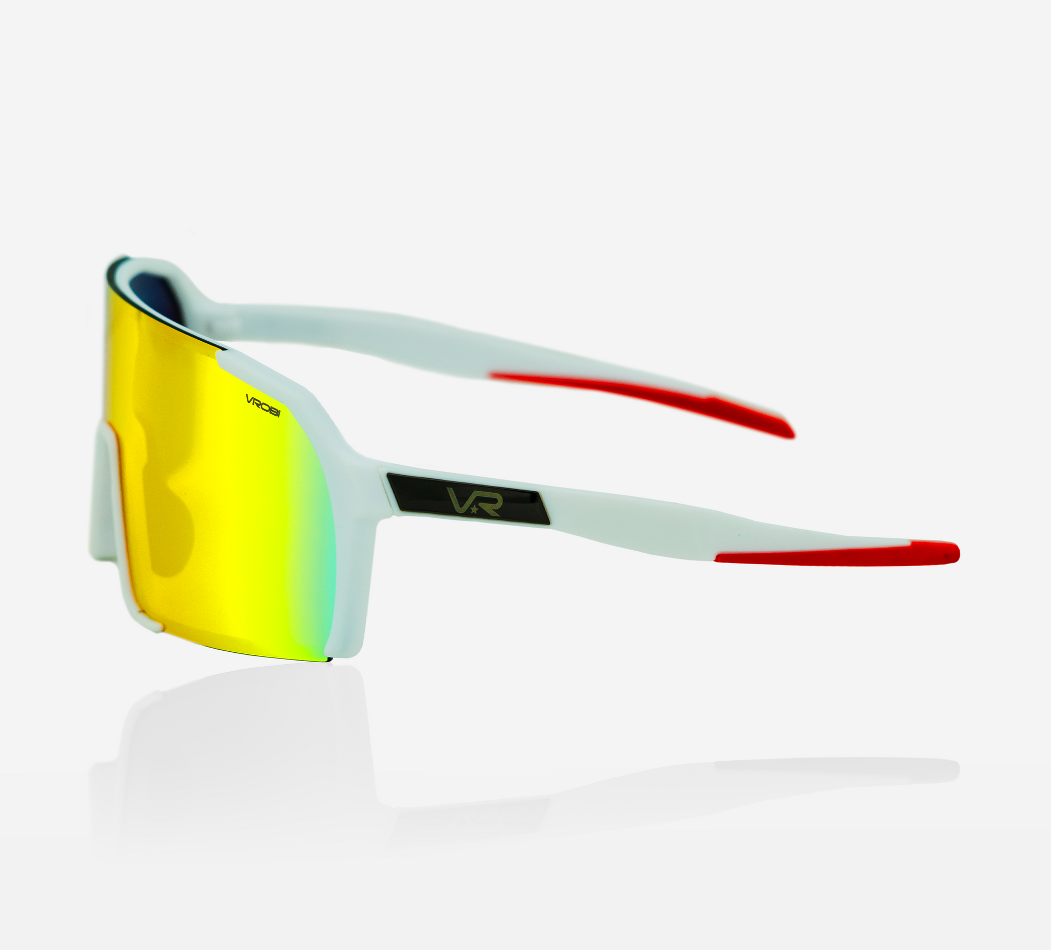 VROBI White and Red Baseball/Softball Sunglasses with Red lens