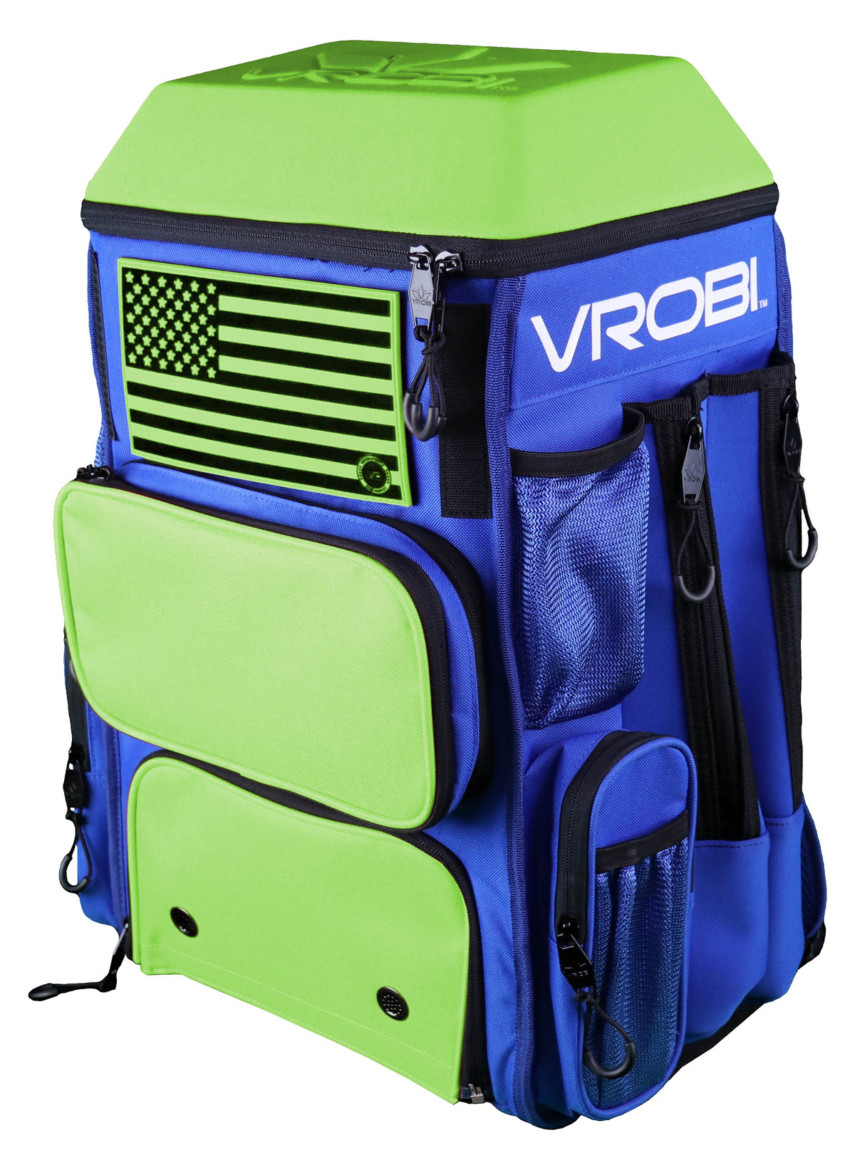 Royal Blue and Lime Green Baseball and Softball Bat Bag