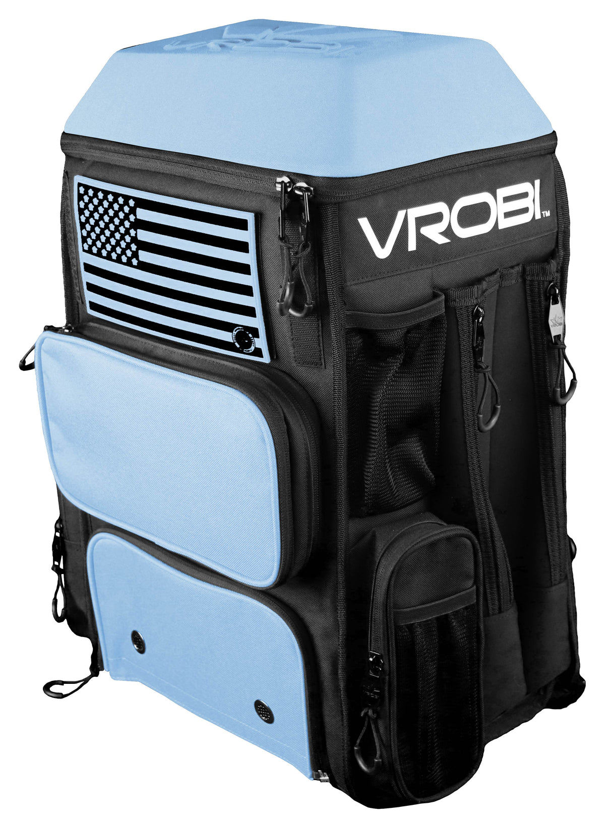 Black and Columbia Blue Baseball and Softball Bat Bag