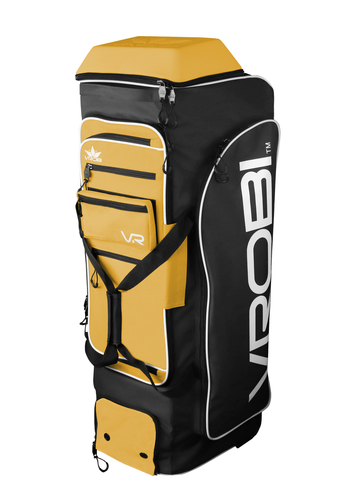 Black and Gold Baseball and Softball Wheeled Catchers Bag