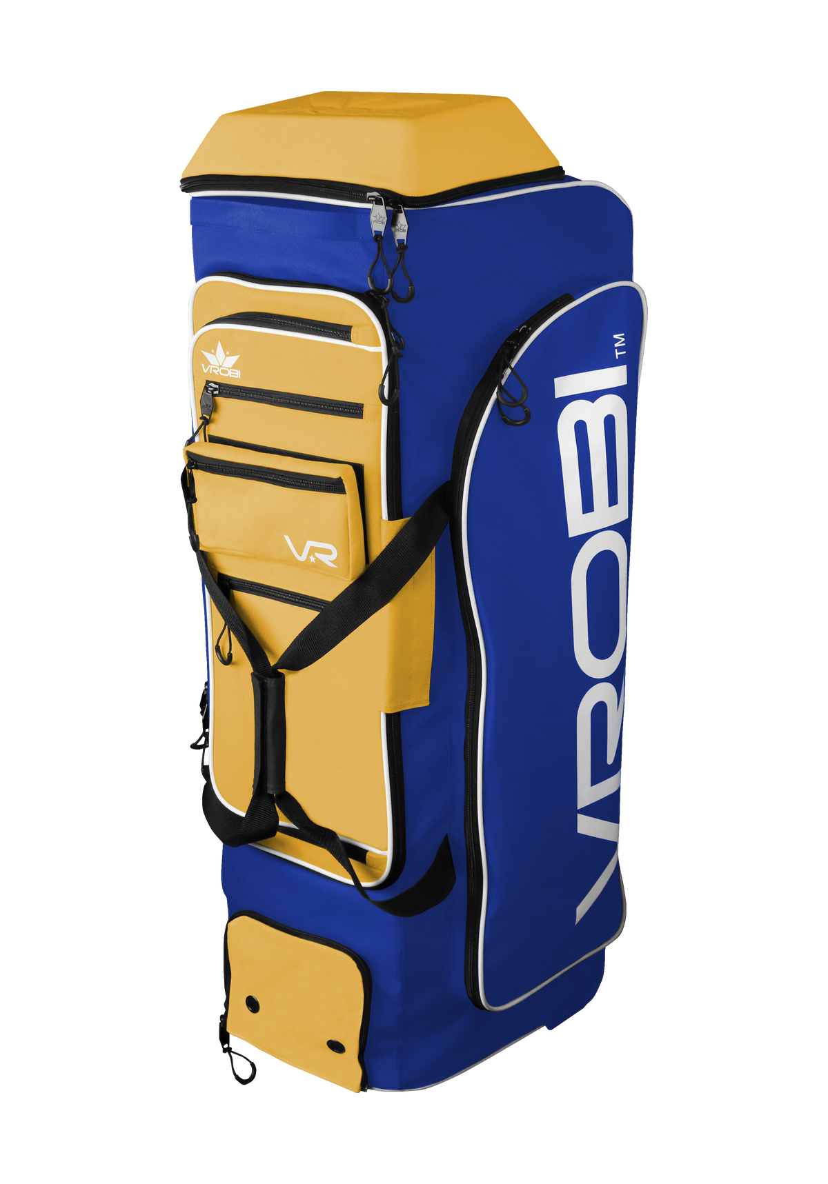 Royal Blue and Gold Baseball and Softball Wheeled Catchers Bag