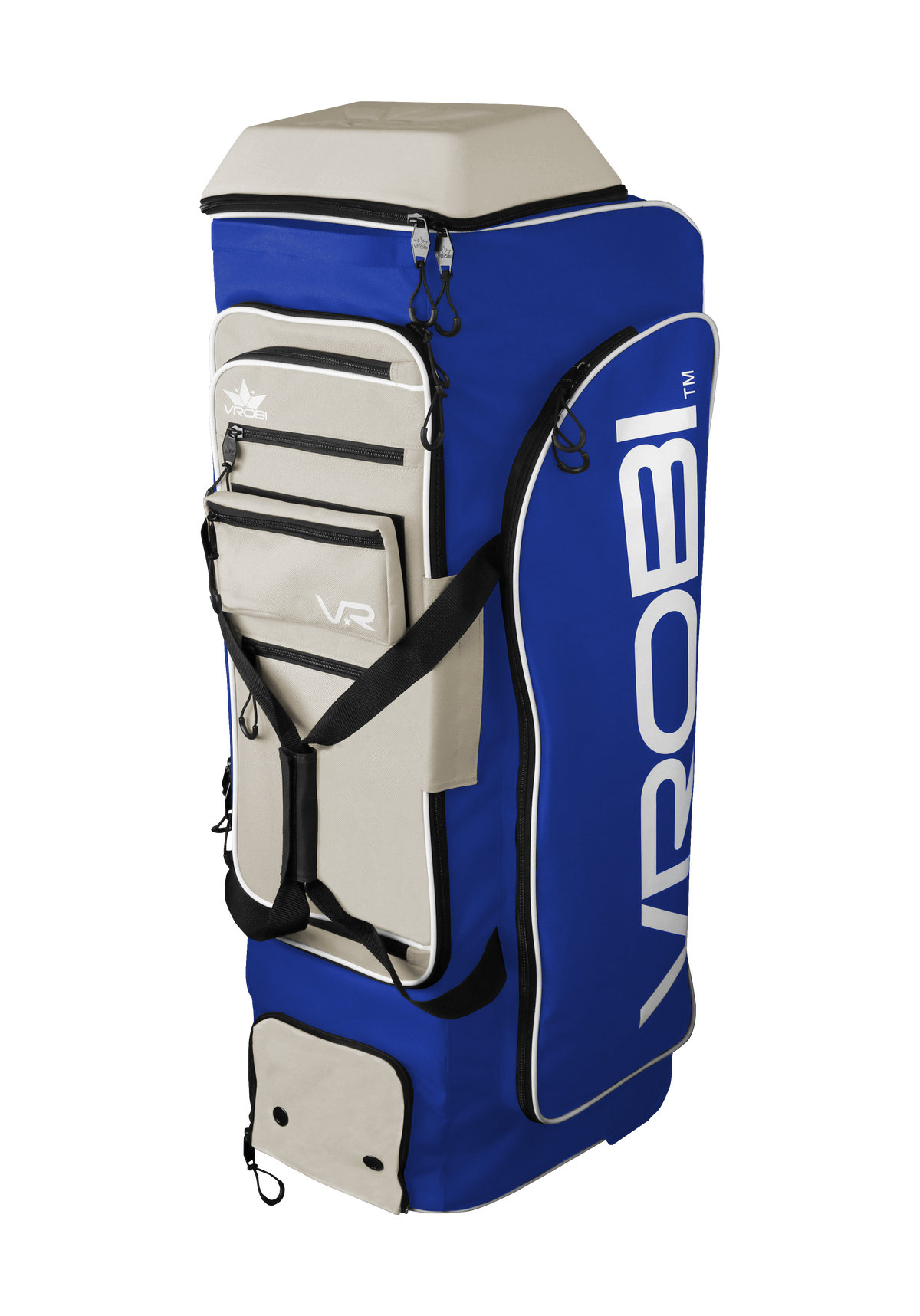 Royal Blue and Vegas Gold Baseball and Softball Wheeled Catchers Bag