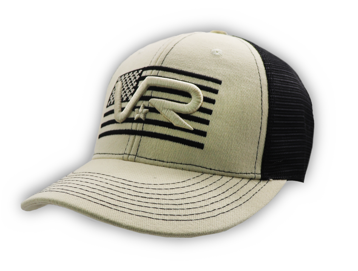 VR80 Low Profile Snapback Trucker Hat- Natural/Black