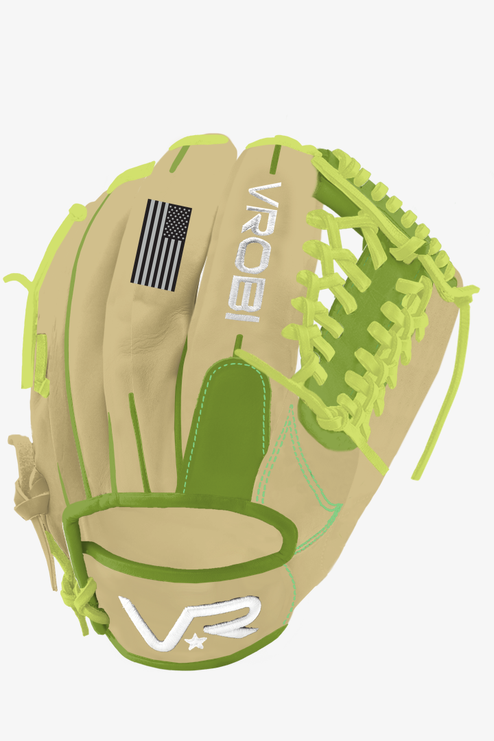 One Nation Custom Glove- Camel/Apple Green