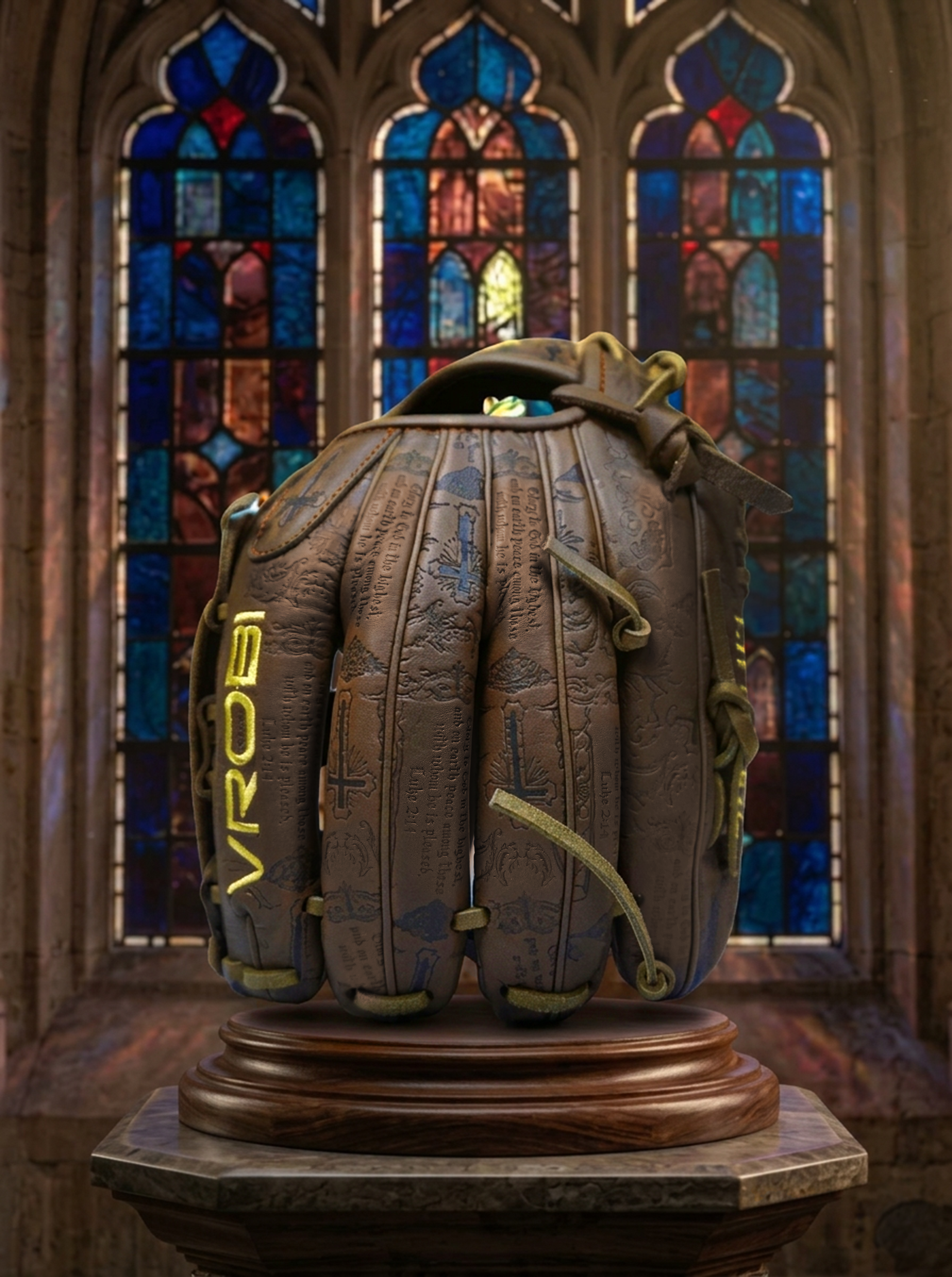 A brown leather VROBI 