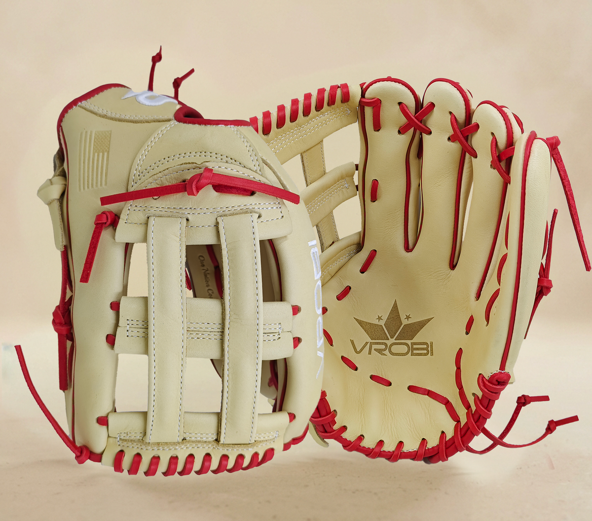 VROBI One Nation Rucker Badlands Series 13 inch fastpitch softball outfield glove with maximum coverage web