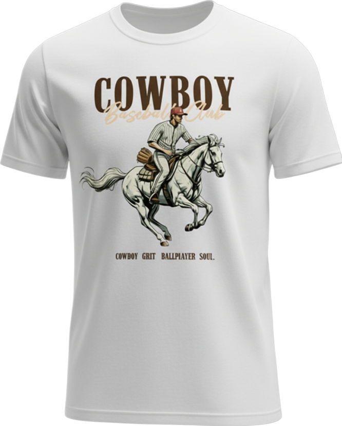VROBI Cowboy Baseball Club Graphic T-Shirt