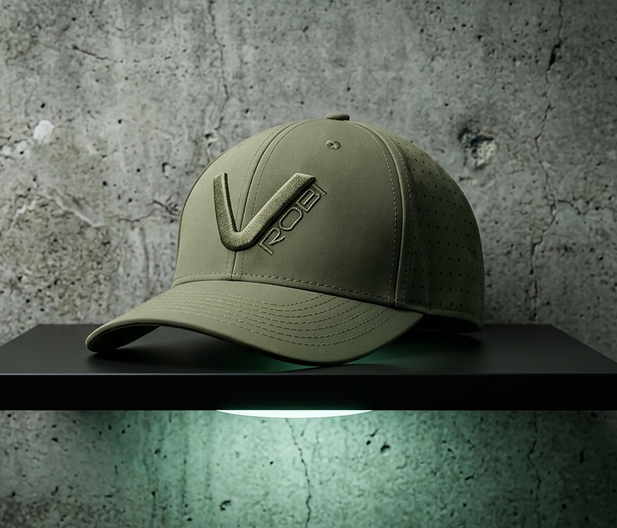 VR80 Low Profile Snapback Laser Perforated Hat- Army Green