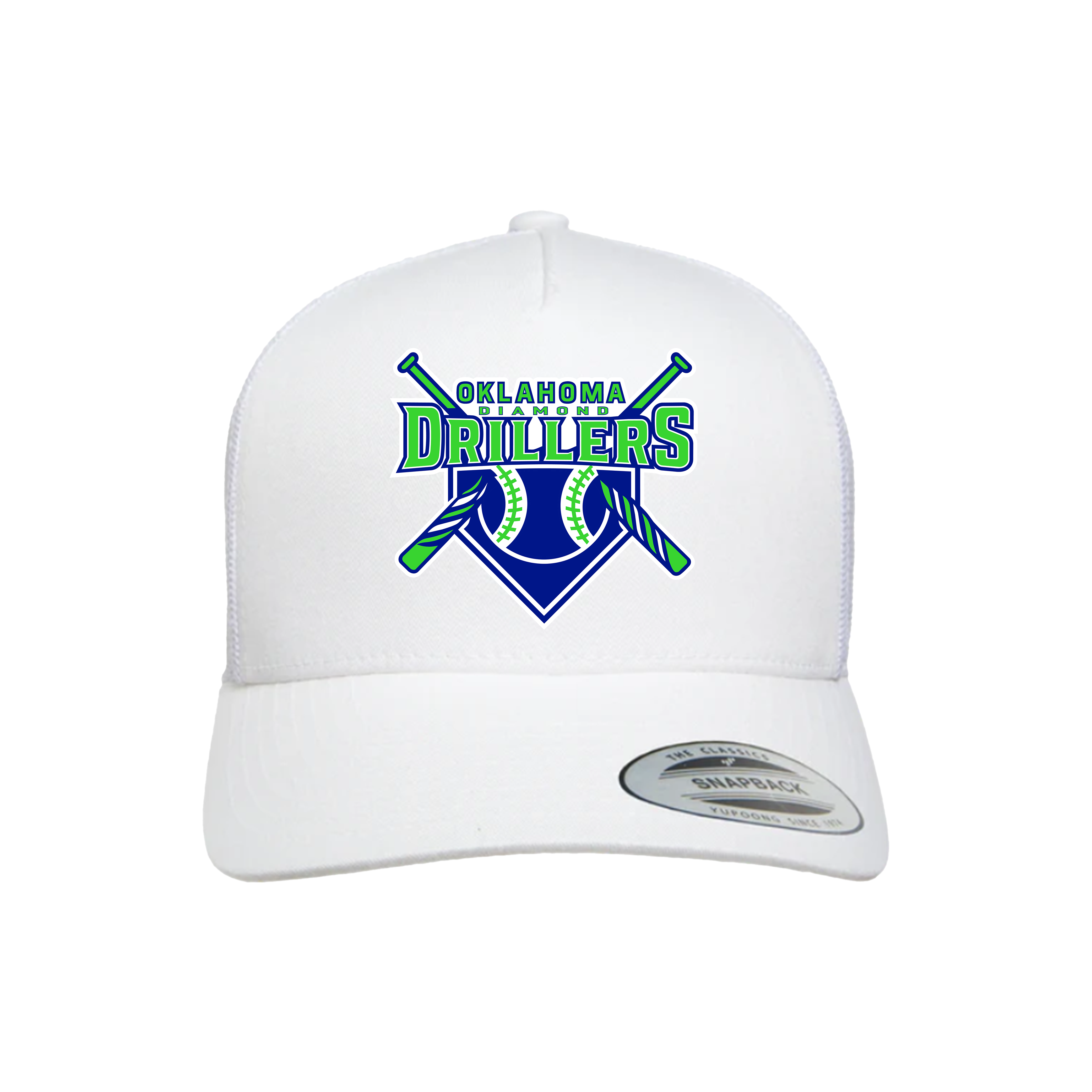 Oklahoma Diamond Drillers Baseball (Miller)- Hat 1 (White)