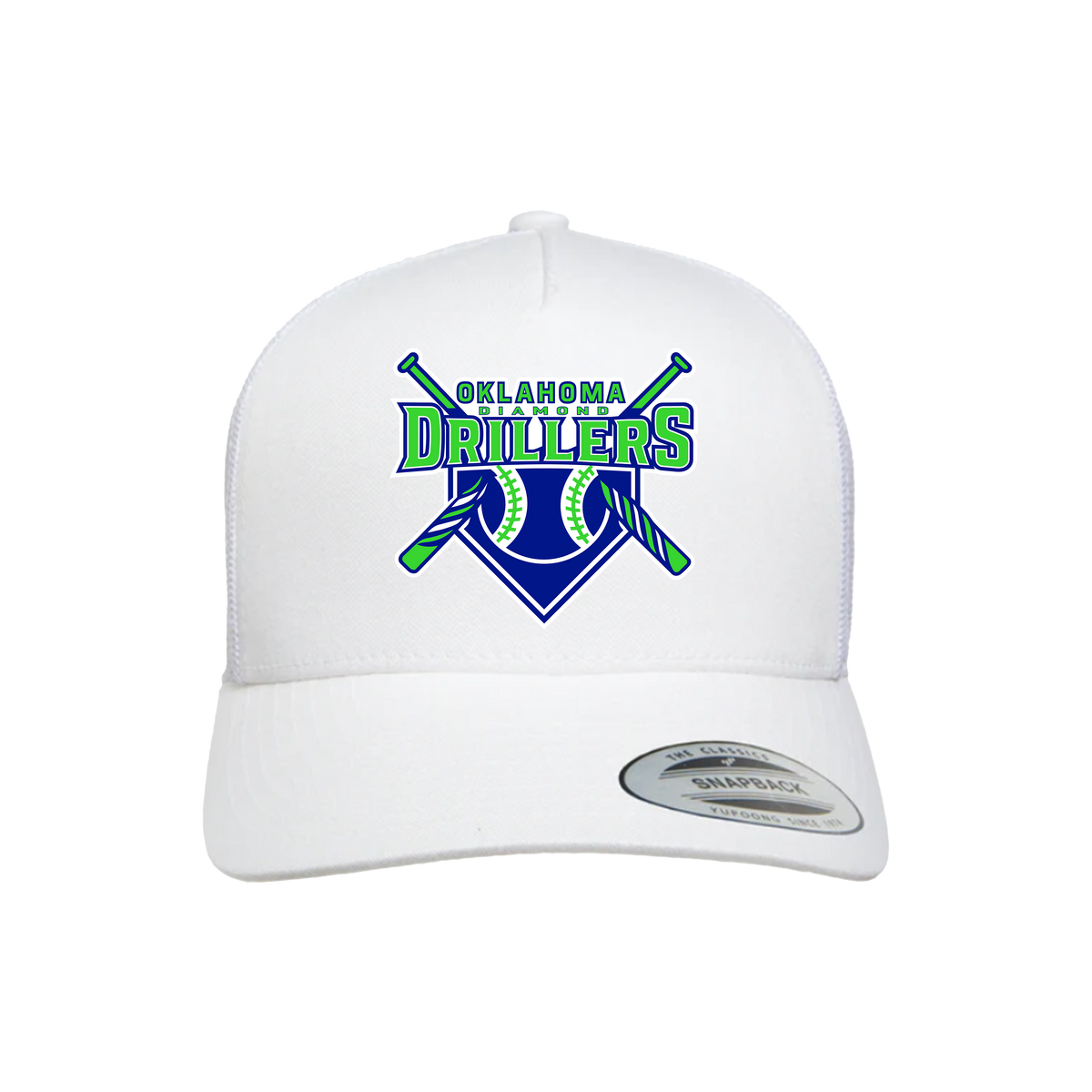 Oklahoma Diamond Drillers Baseball (Miller)- Hat 1 (White)