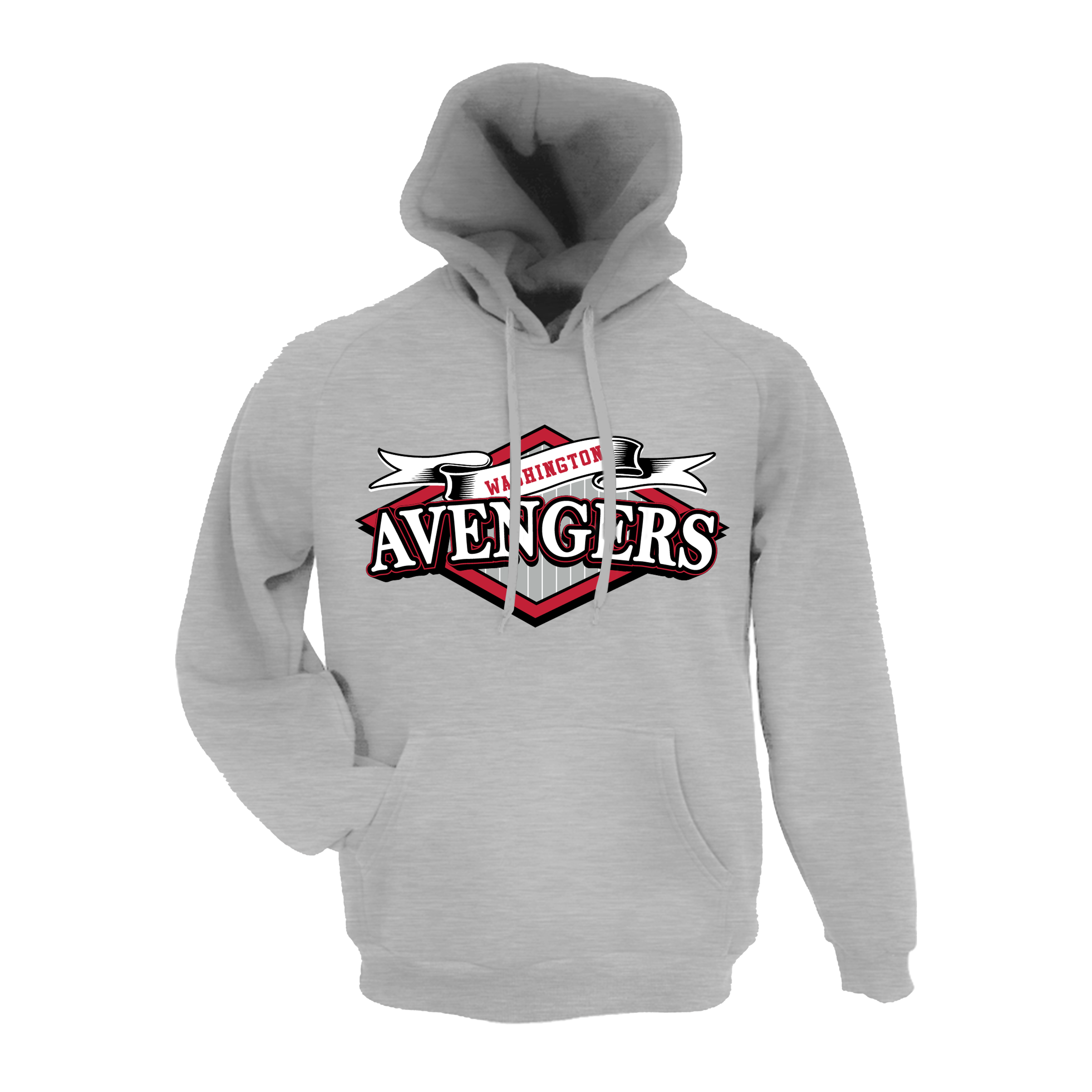 Washington Avengers (Bagley) Baseball- Hoodie 1 (Grey)