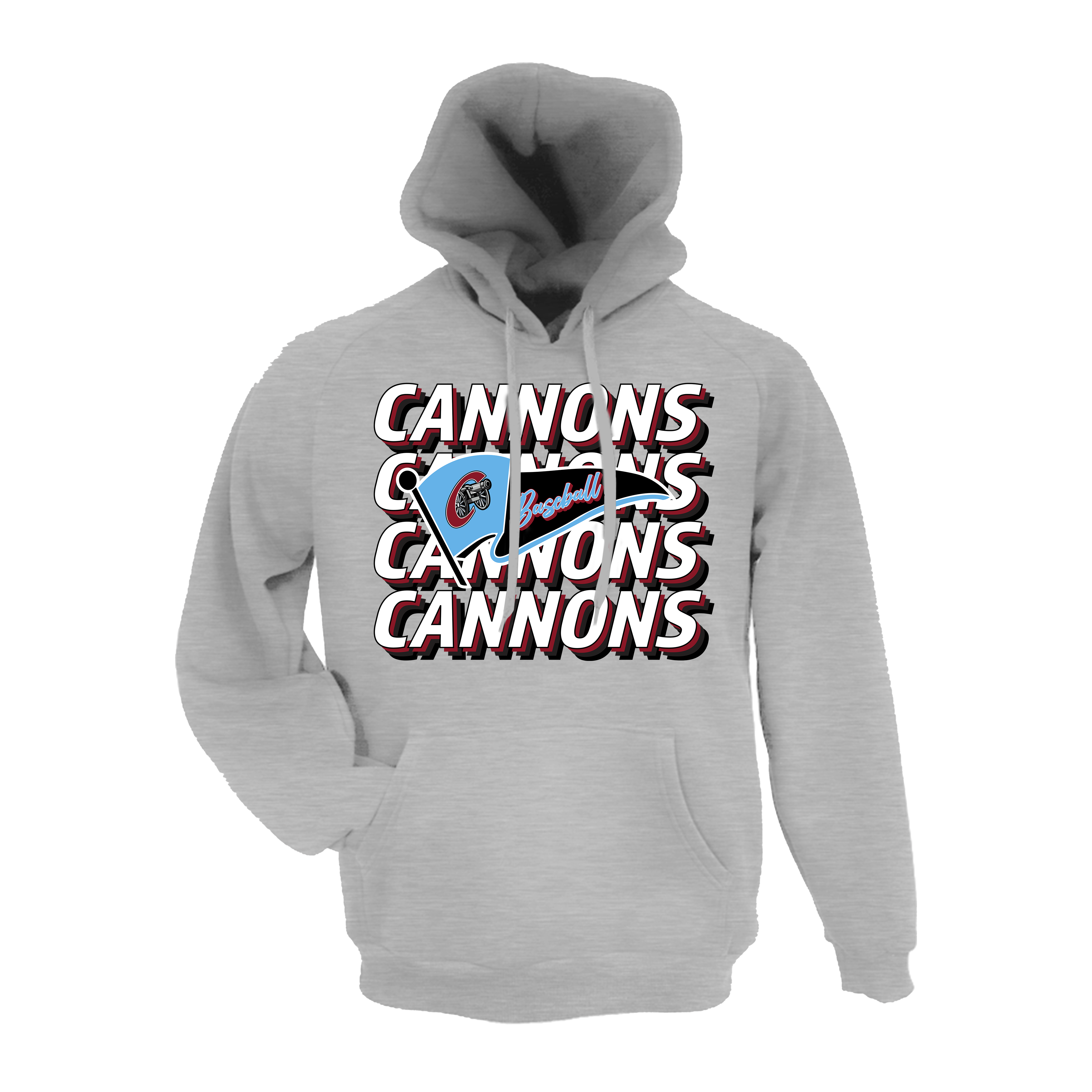 Columbia County Cannons Baseball (Bentley)- Hoodie 1 (Grey)