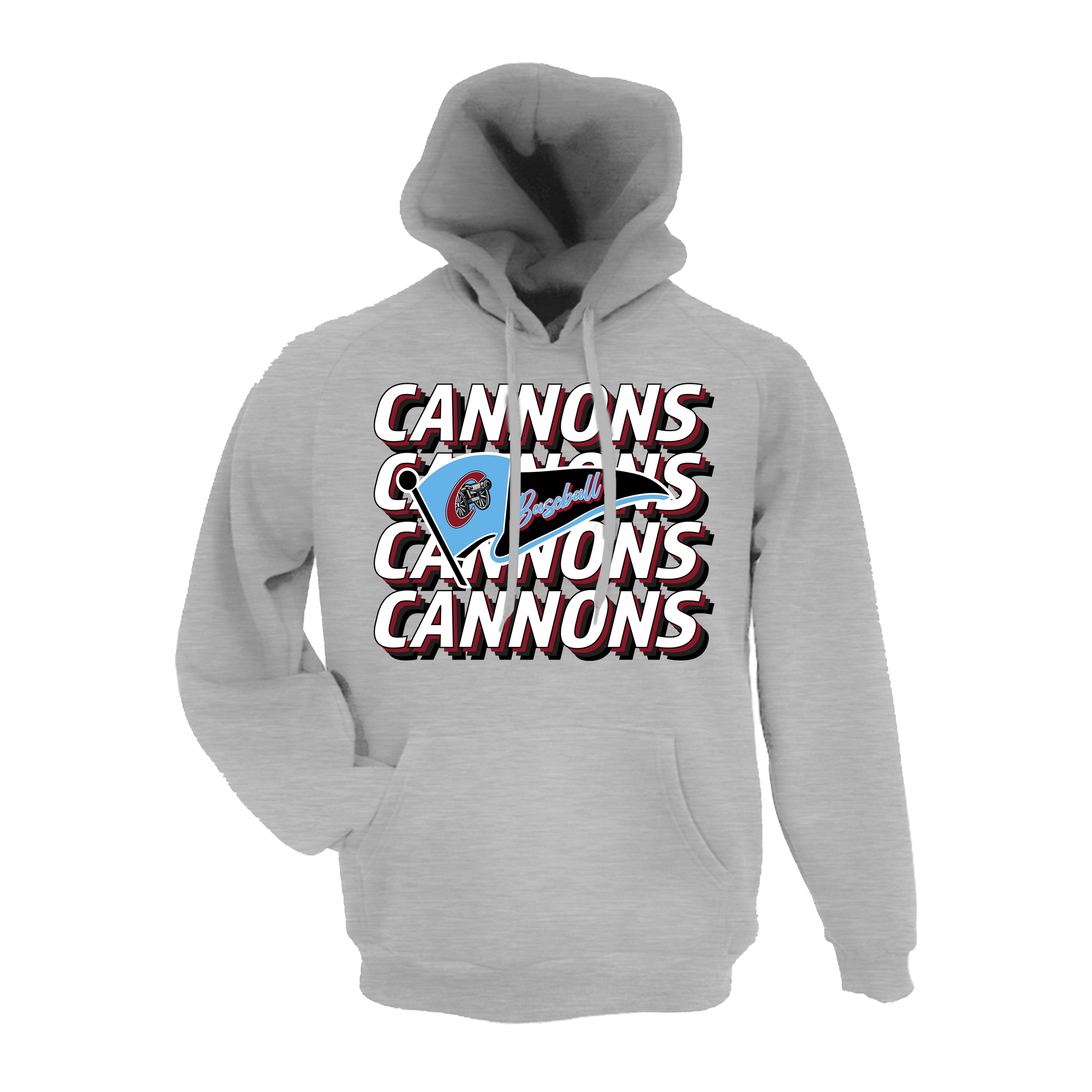 Columbia County Cannons Baseball (Bentley)- Hoodie 1 (Grey)