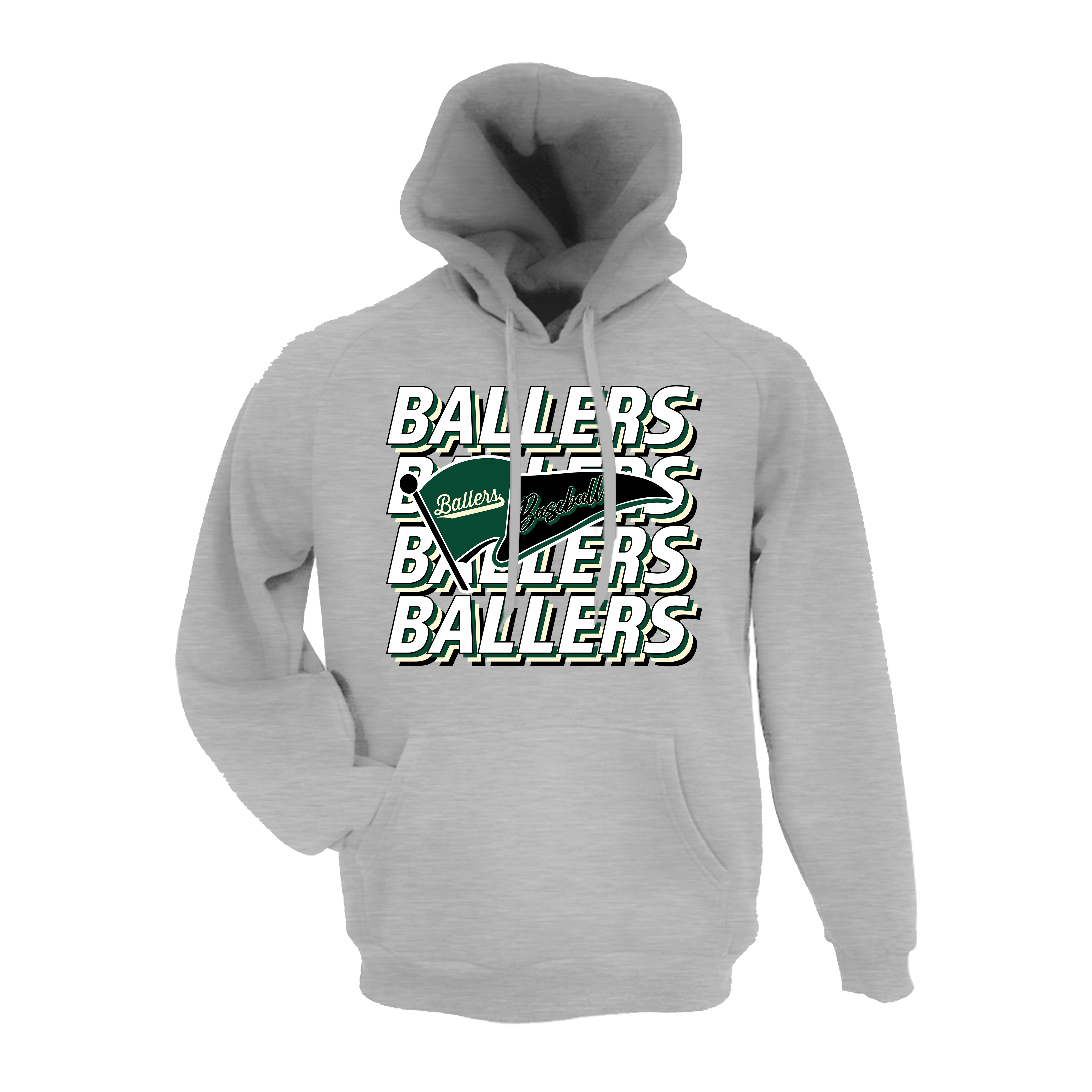 Ballers Baseball (Wyble)- Hoodie 1 (Grey)