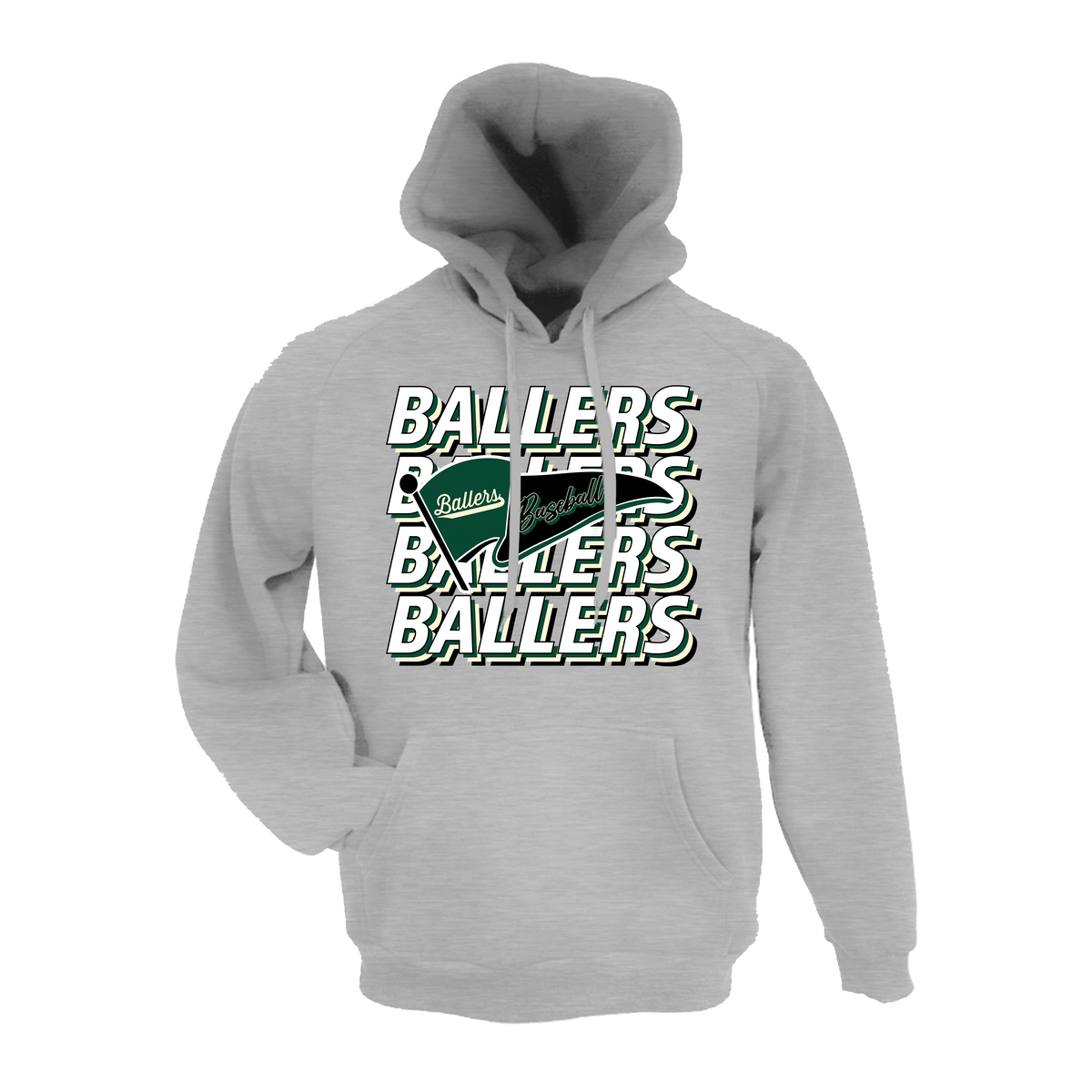 Ballers Baseball (Wyble)- Hoodie 1 (Grey)