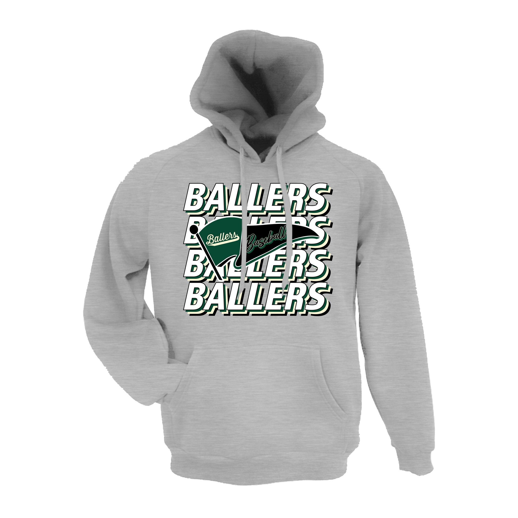 Ballers Baseball (Wyble)- Hoodie 1 (Grey)