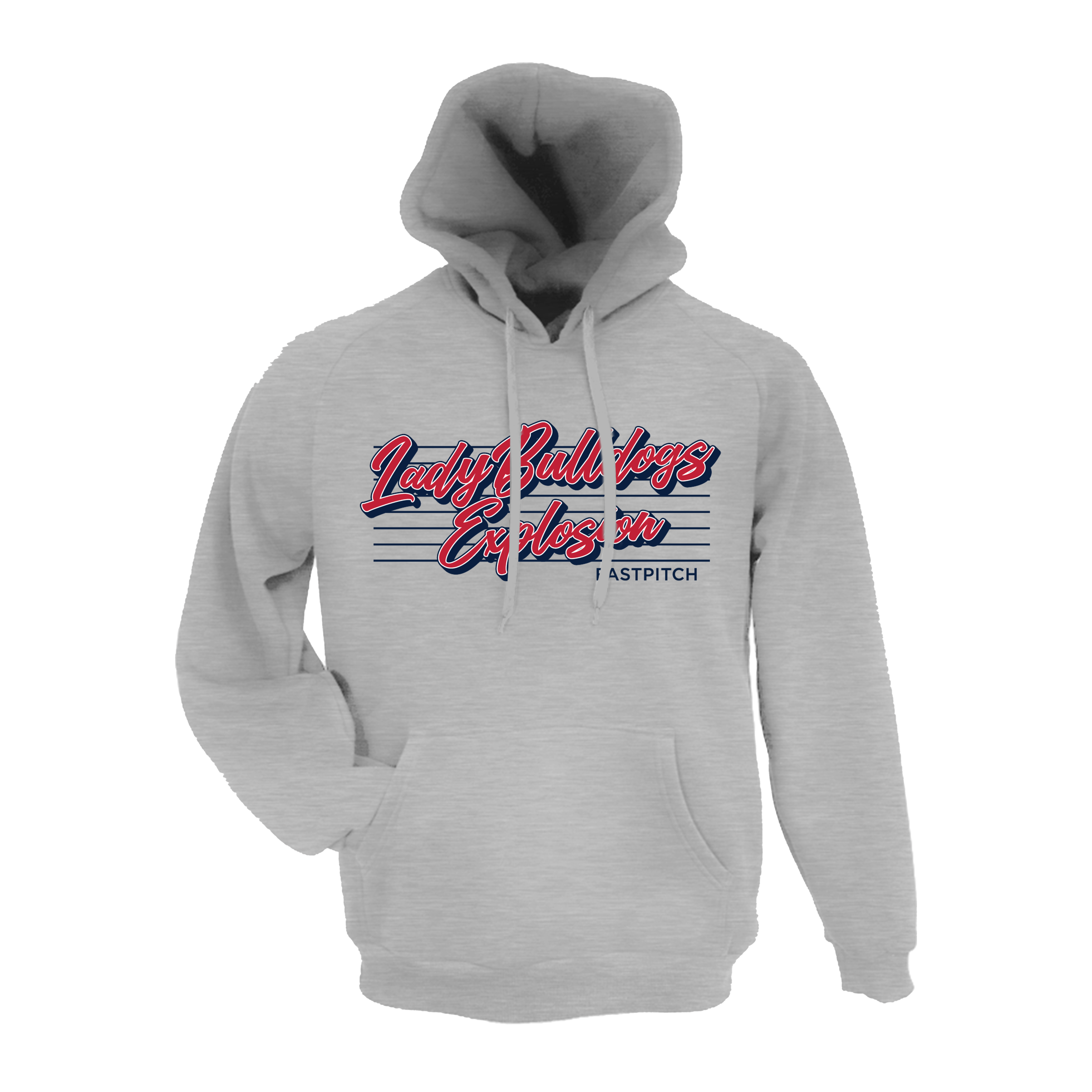 Lady Bulldogs Explosion Fastpitch (Lloyd)- Hoodie 1 (Grey)