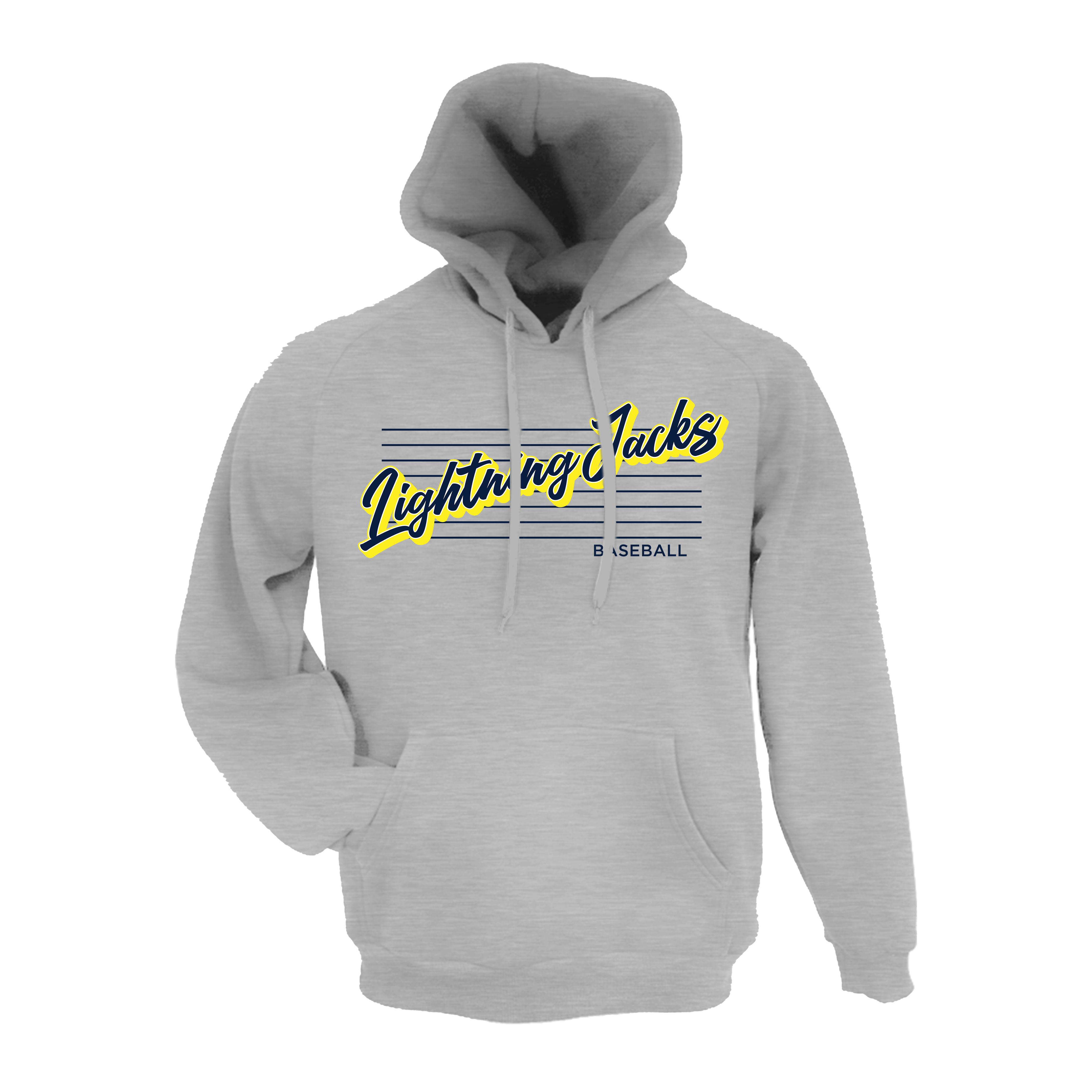 Lightning Jacks Baseball (Tucker)- Hoodie 1 (Grey)