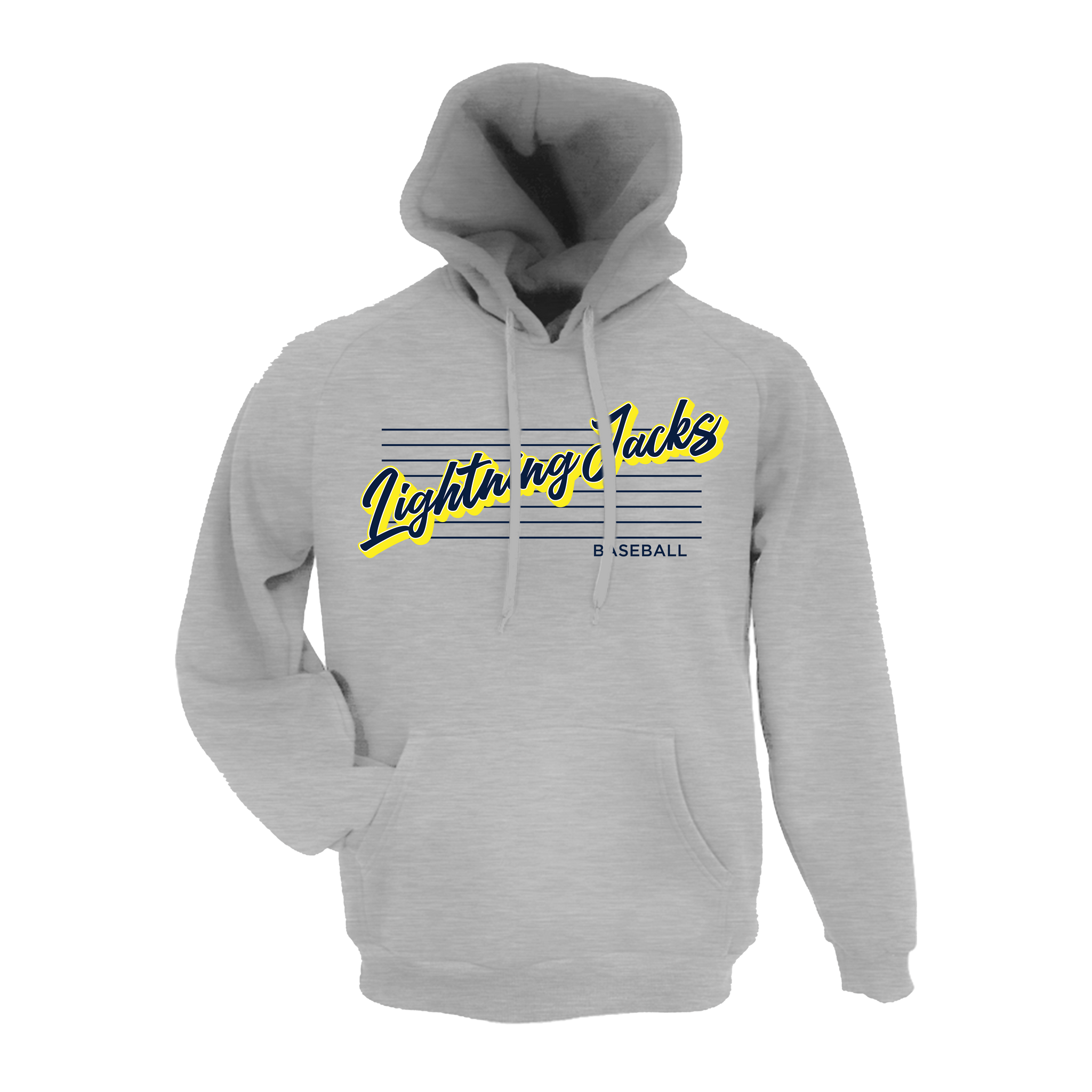 Lightning Jacks Baseball (Tucker)- Hoodie 1 (Grey)
