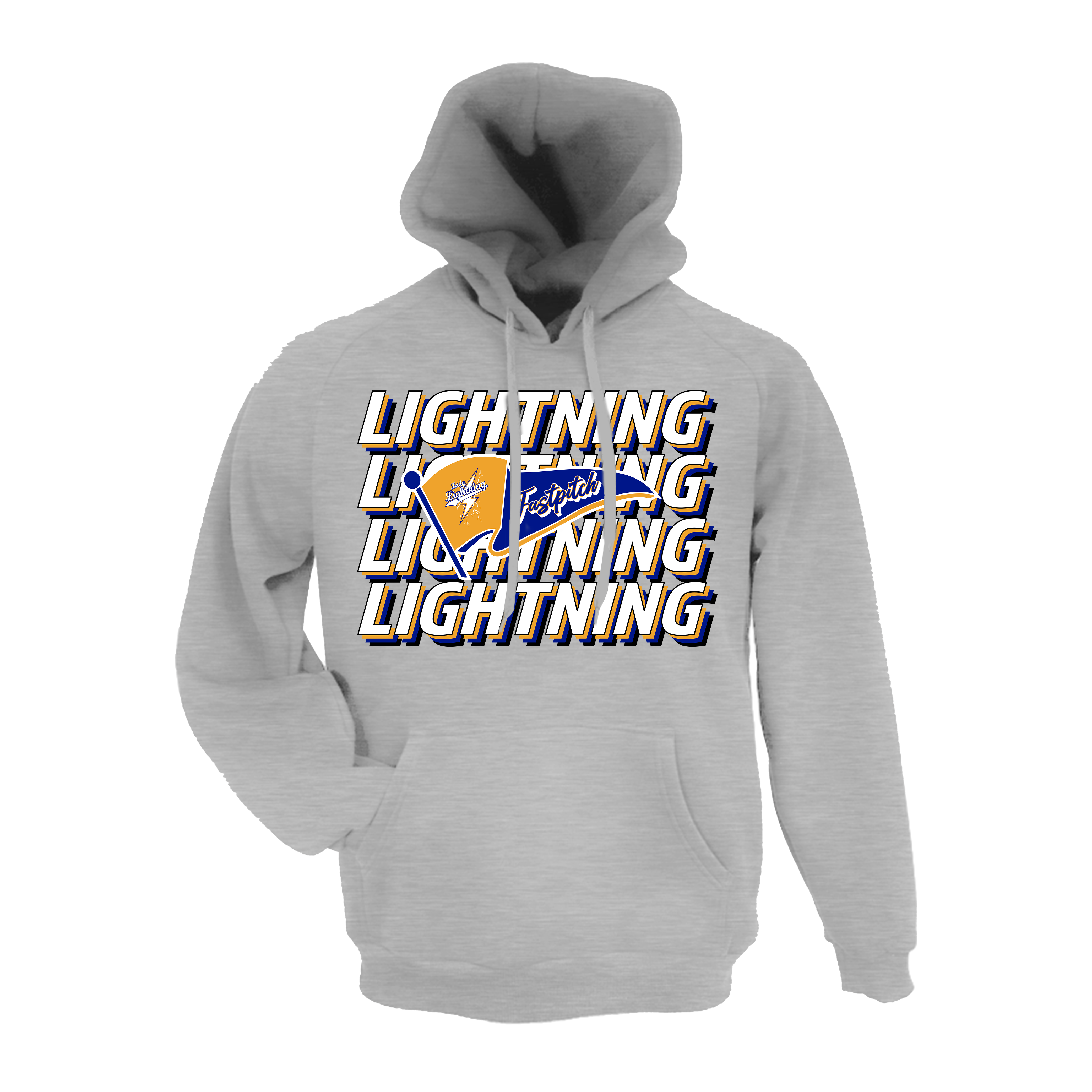 Lady Lightning Fastpitch (Vernon)- Hoodie 1 (Grey)