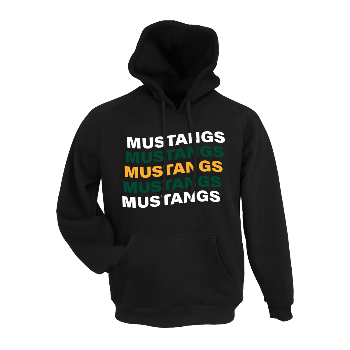 CAPUCHINO MUSTANGS-Girls Wrestling- Hoodie 2 (Black)