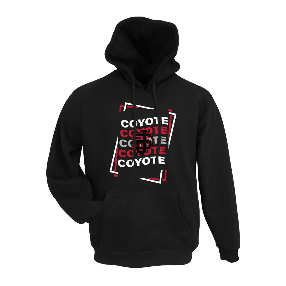 San Jon Coyote Wrestling- Hoodie 2 (Black)