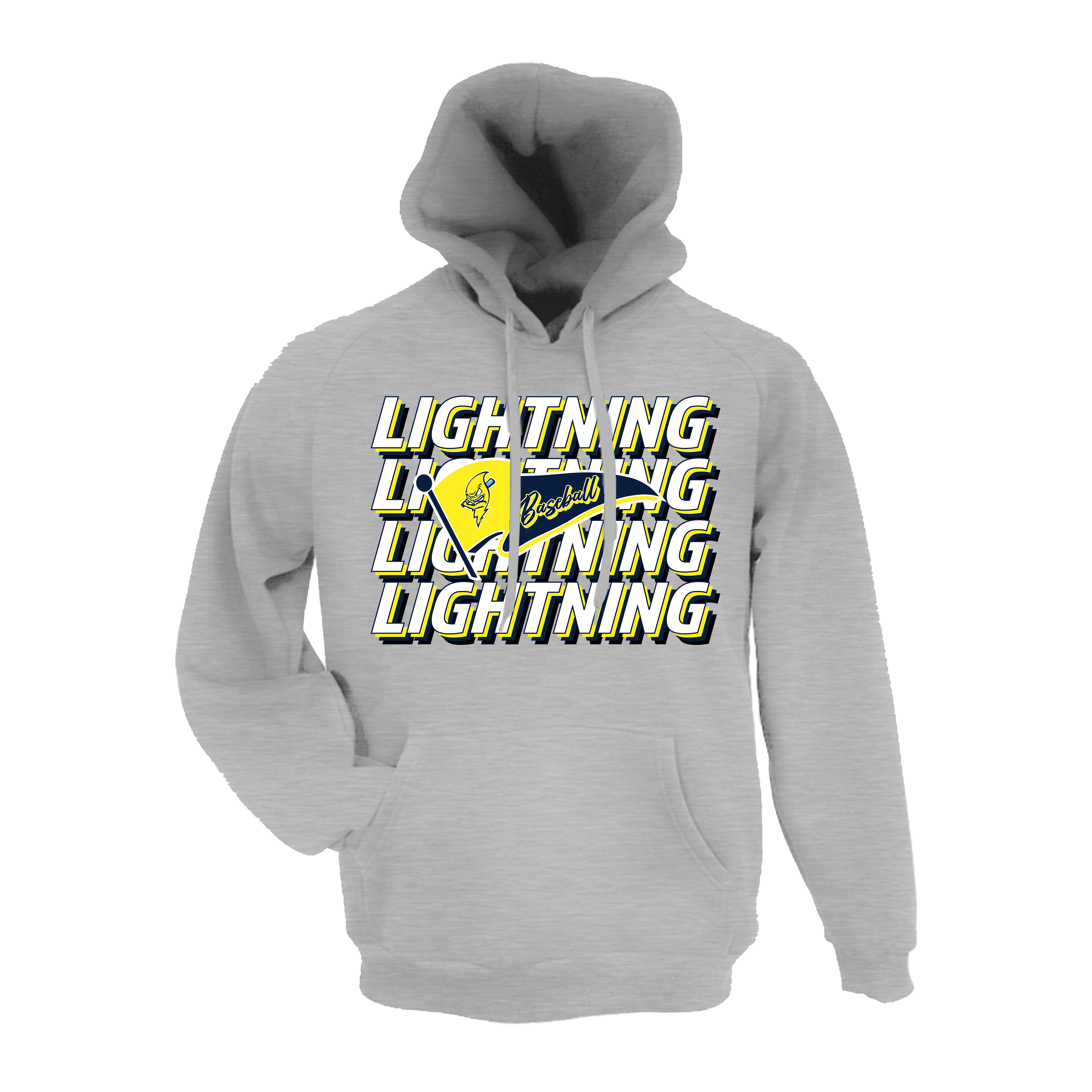 Lightning Jacks Baseball (Tucker)- Hoodie 2 (Grey)