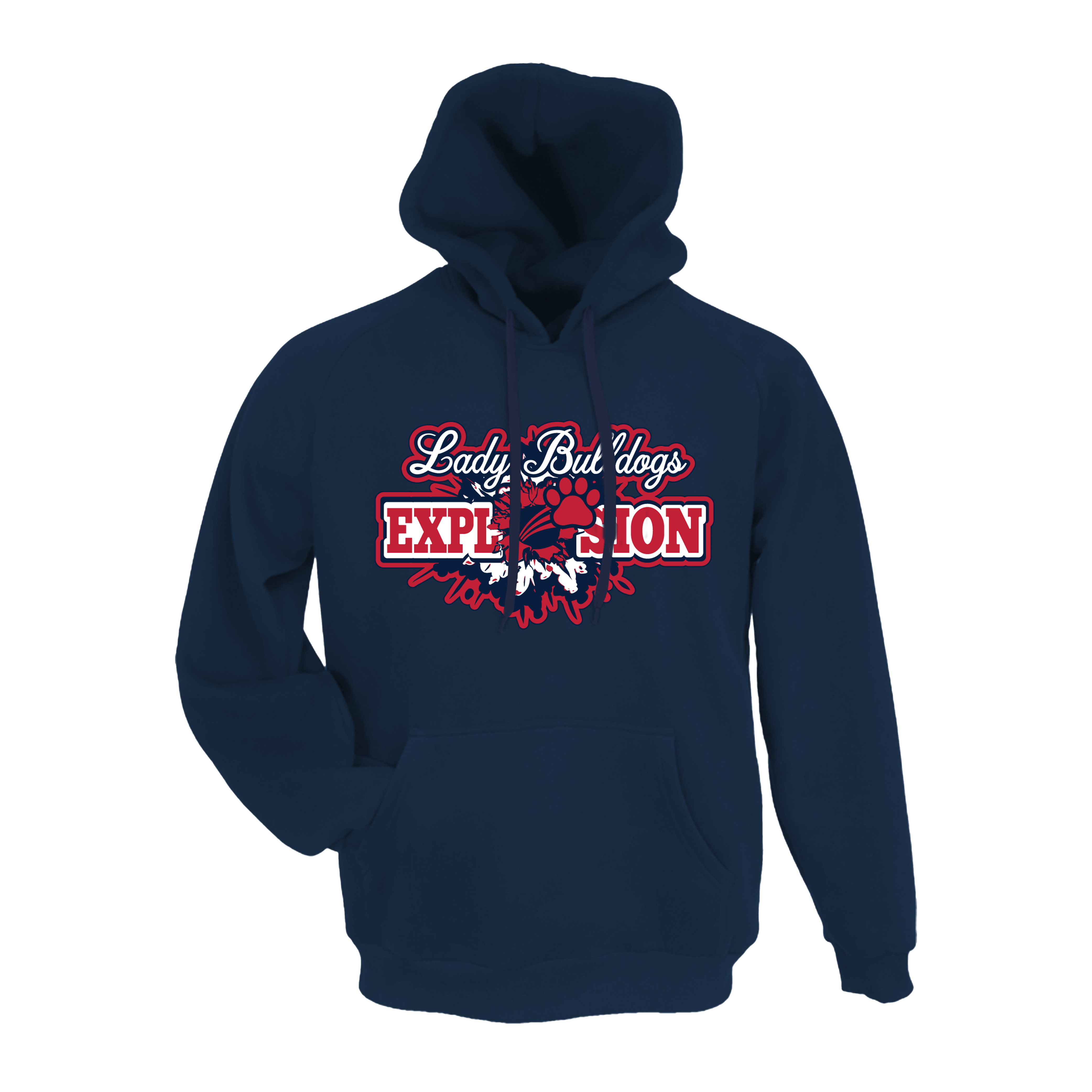 Lady Bulldogs Explosion Fastpitch (Lloyd)- Hoodie 2 (Navy)