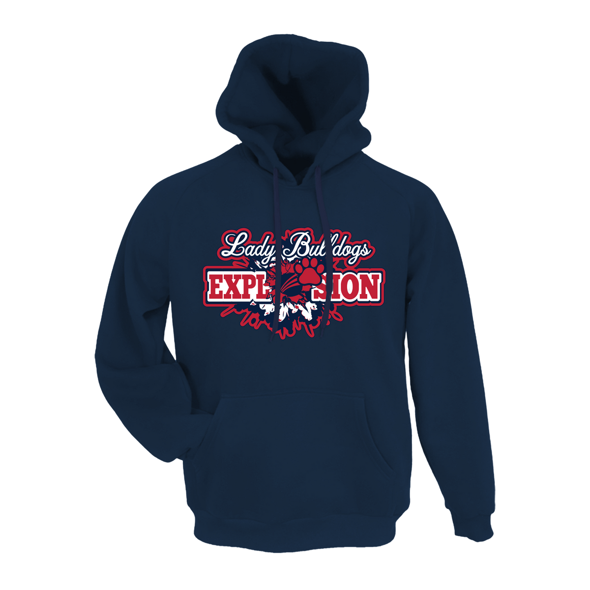 Lady Bulldogs Explosion Fastpitch (Lloyd)- Hoodie 2 (Navy)