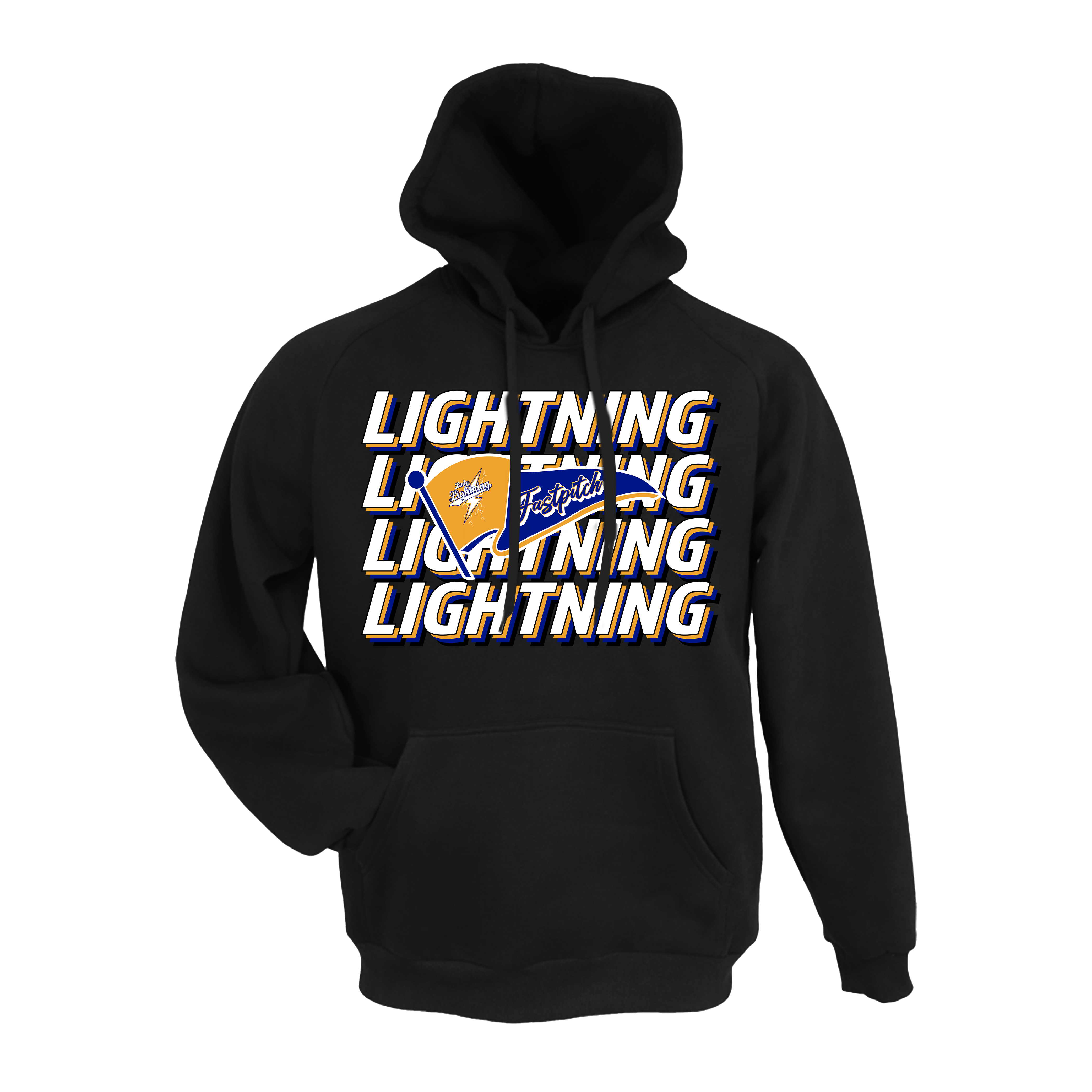 Lady Lightning Fastpitch (Vernon)- Hoodie 3 (Black)