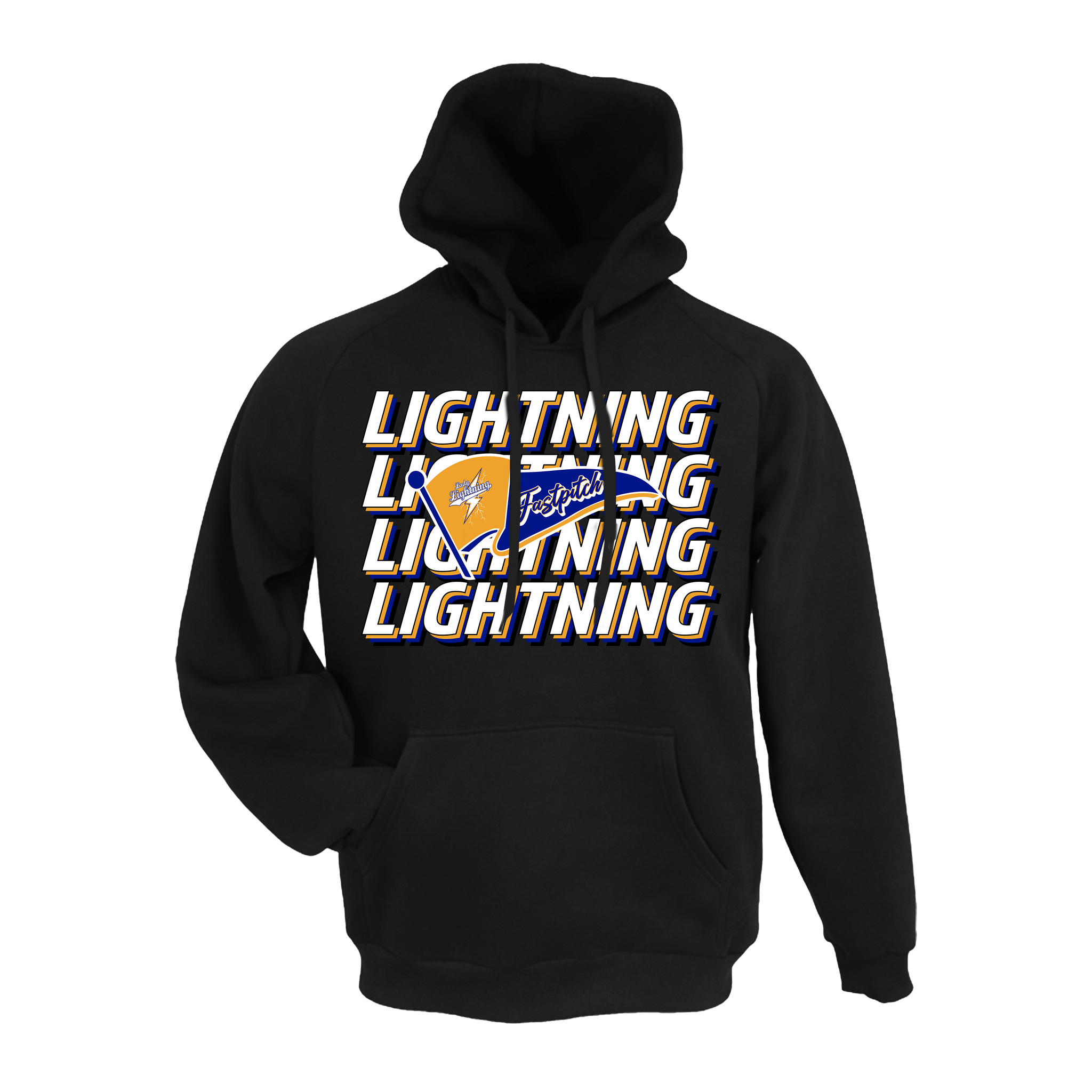 Lady Lightning Fastpitch (Vernon)- Hoodie 3 (Black)