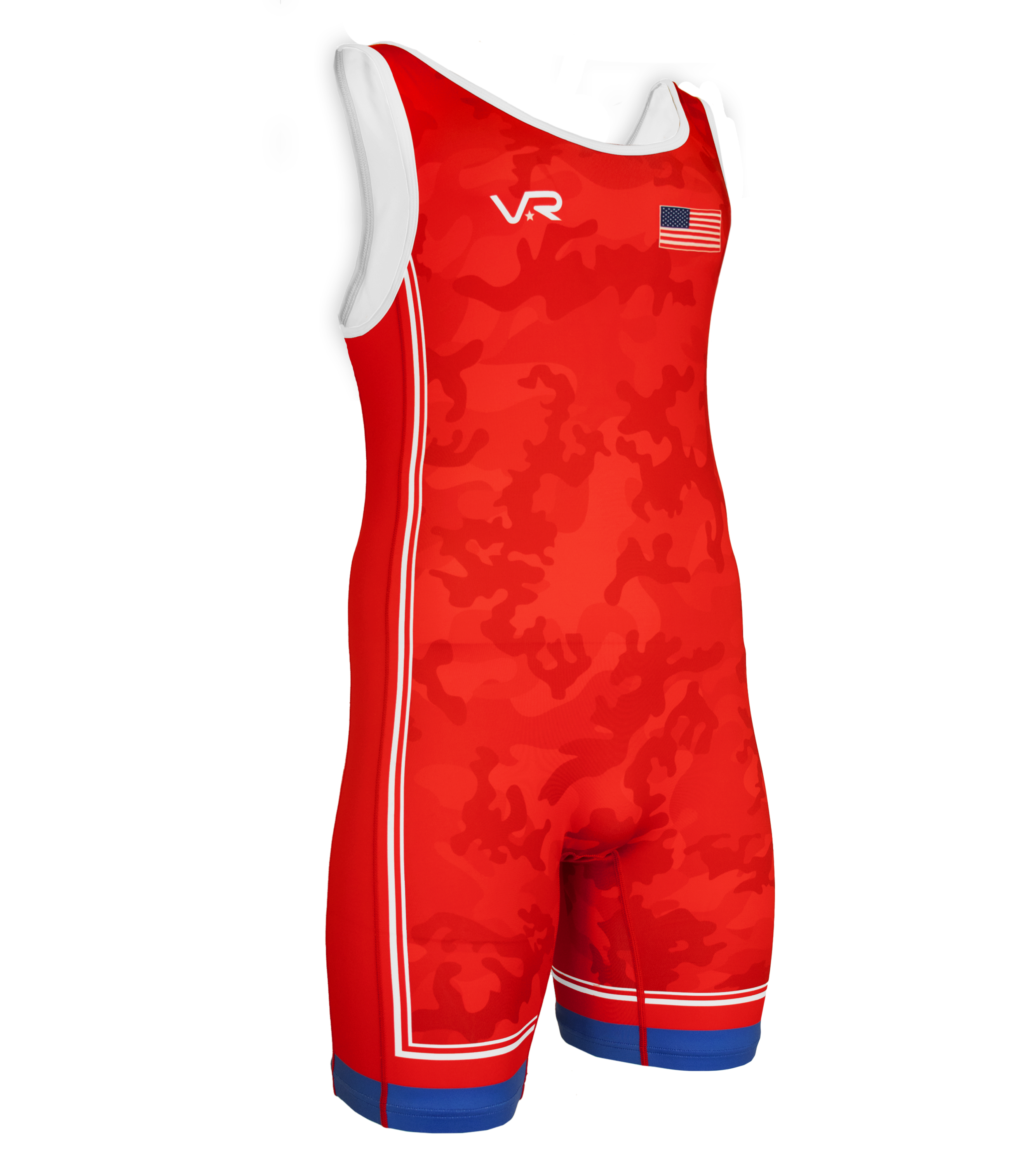 Youth Freestyle Wrestling Singlet- Freedom- Red