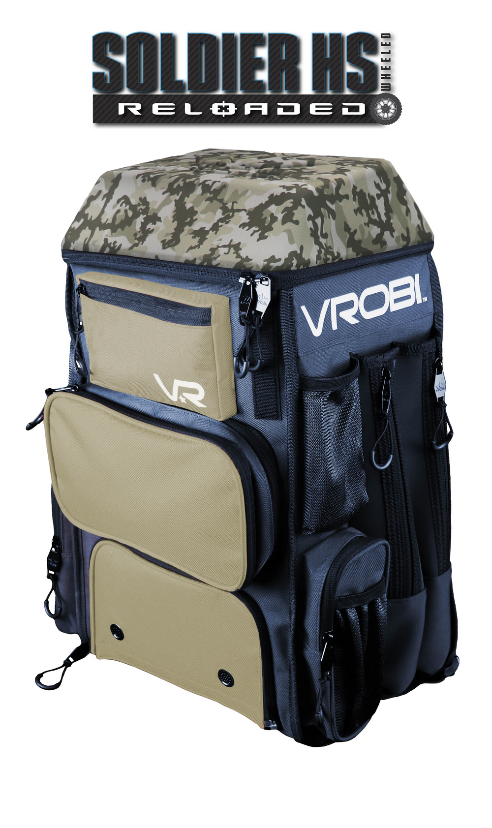 SOLDIER HS RELOADED ARMY WOODLAND CAMO WHEELED BAG