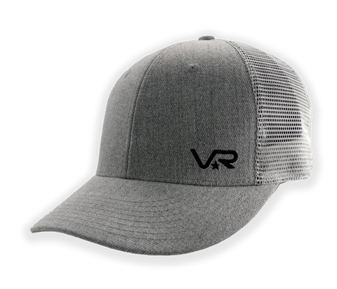 VR80 Low Profile Snapback Trucker Hat-Heather Grey/Black
