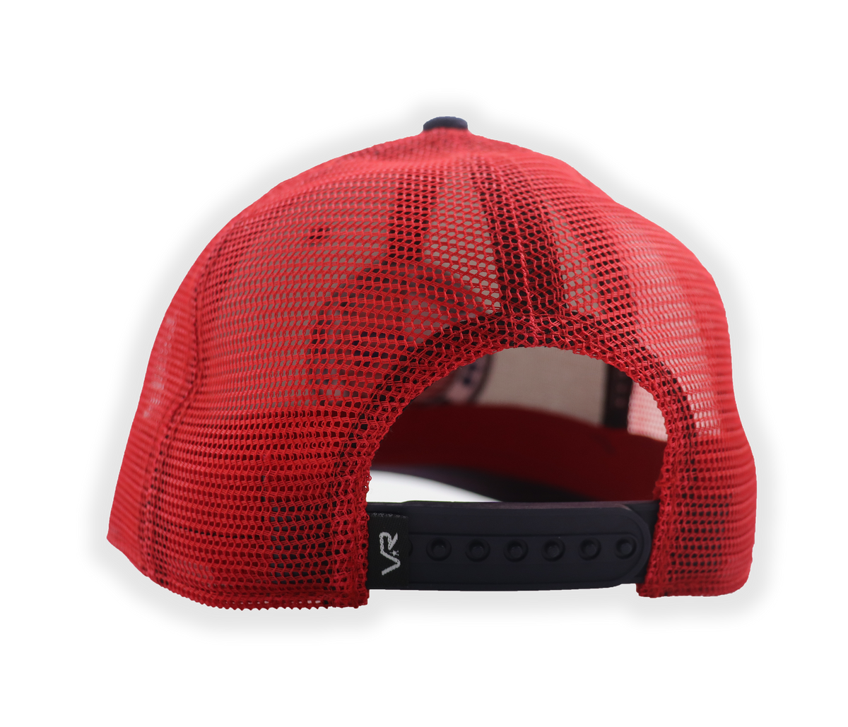 VR80 Low Profile Snapback Trucker Hat-Red/White/Navy/Royal Blue