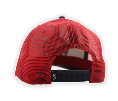 VR80 Low Profile Snapback Trucker Hat-Red/White/Navy/Royal Blue