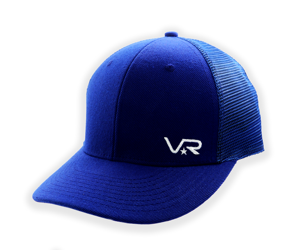 VR80 Low Profile Snapback Trucker Hat-Royal Blue/White