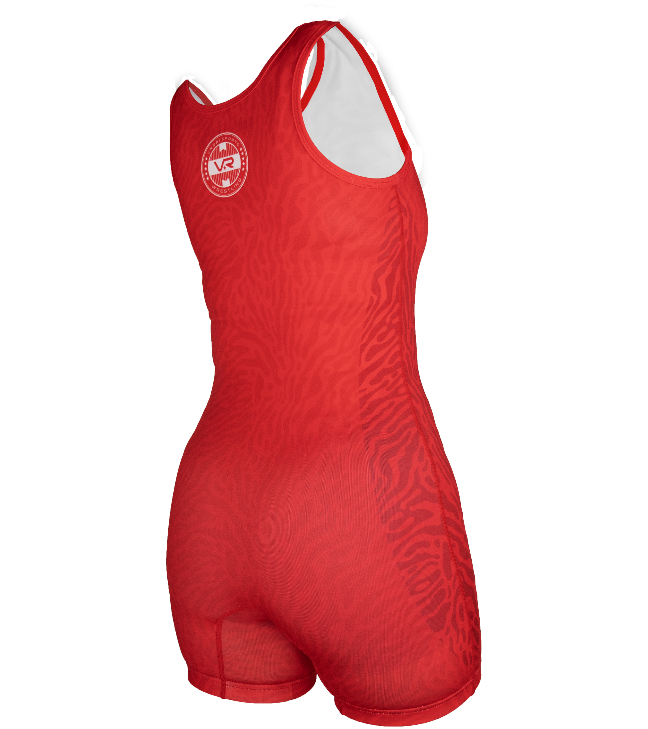 Women's Freestyle Wrestling Singlet- Snatched Safari- Red