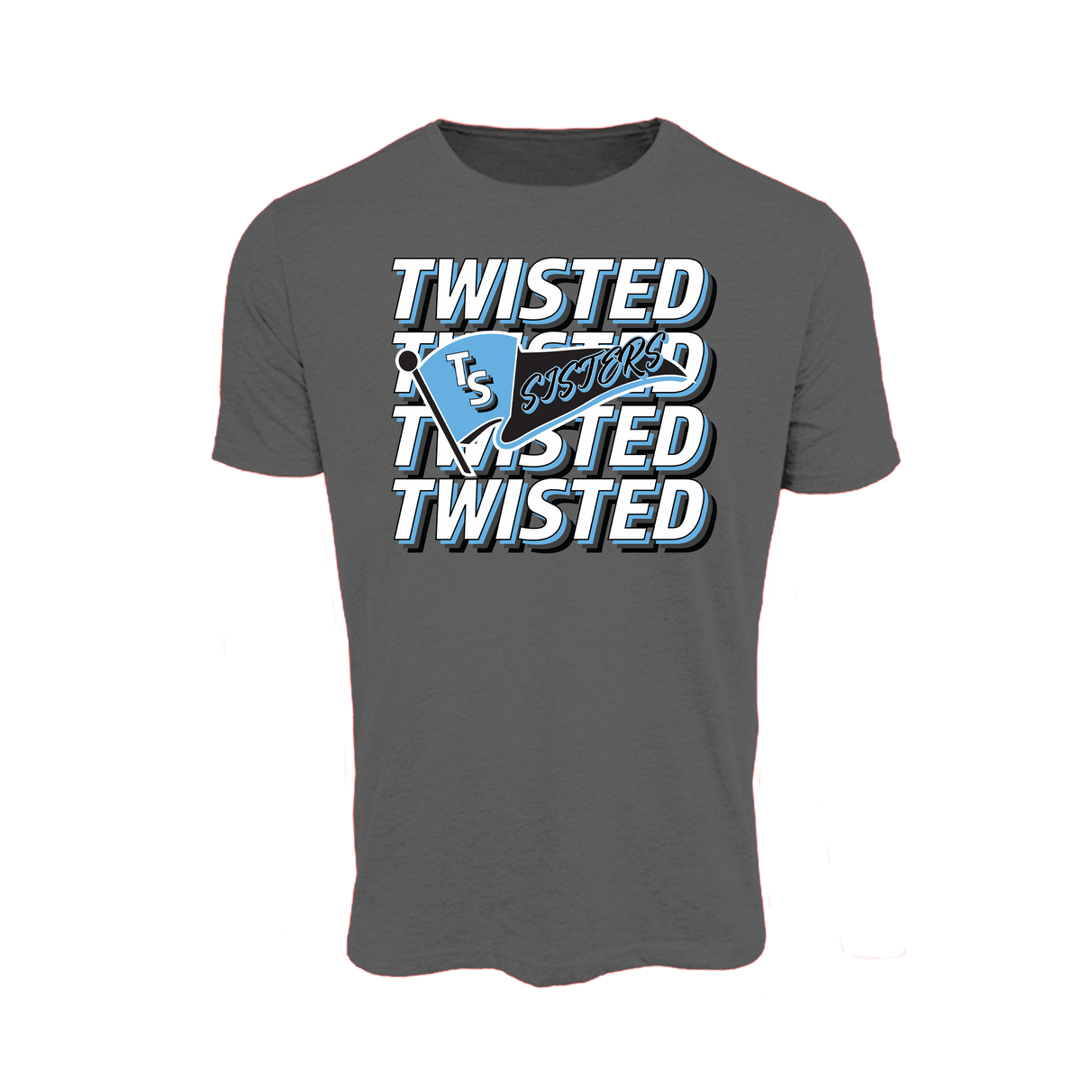 Twisted Sisters Fastpitch (Baxter)- T-Shirt 5 (Charcoal)