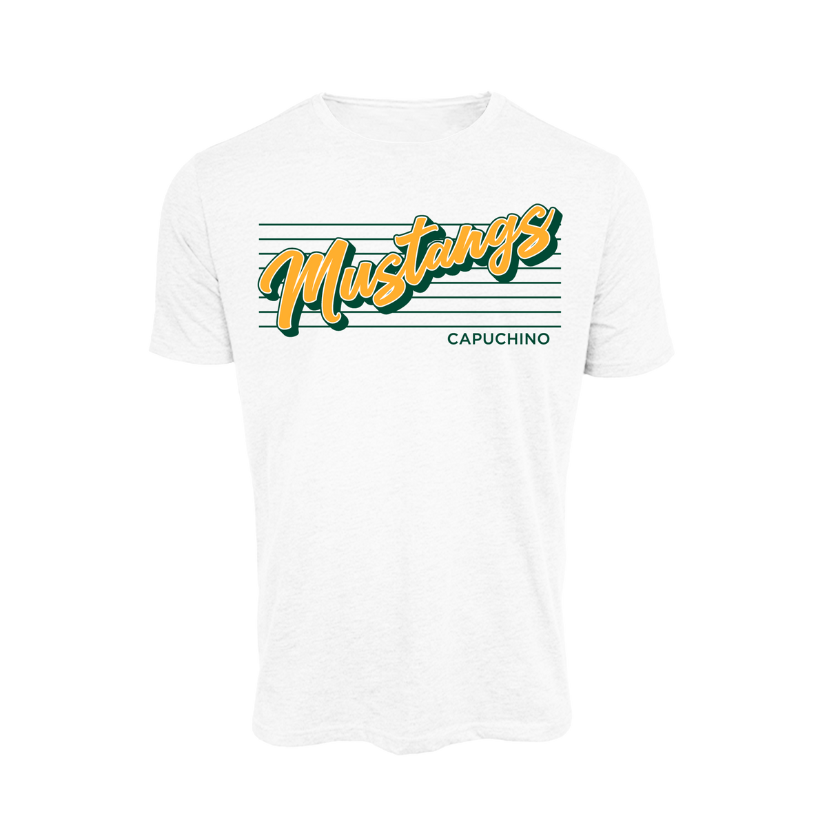 CAPUCHINO MUSTANGS-Girls Wrestling- T Shirt 1 (White)