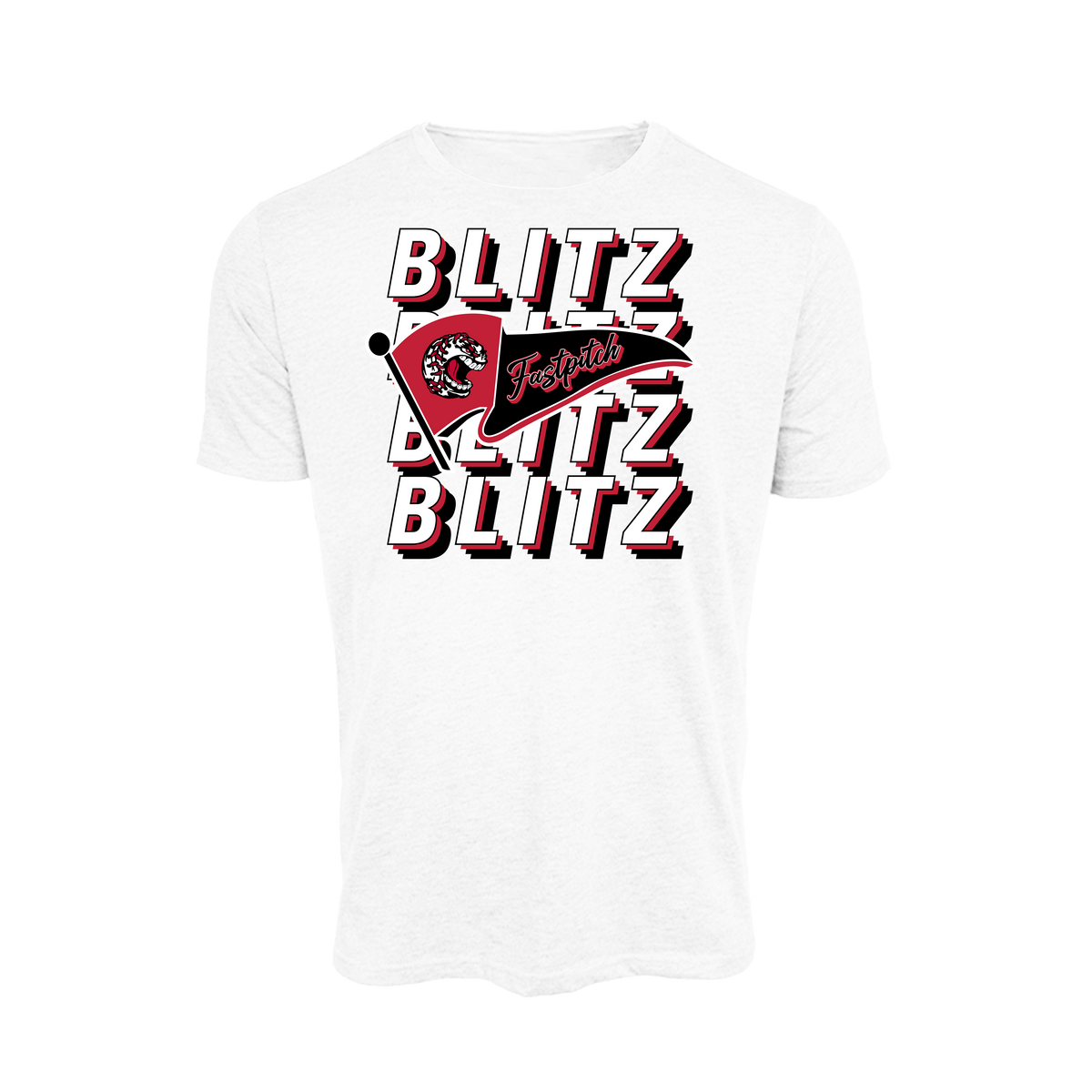 Blitz (Harding) Fastpitch- T Shirt 1 (White)