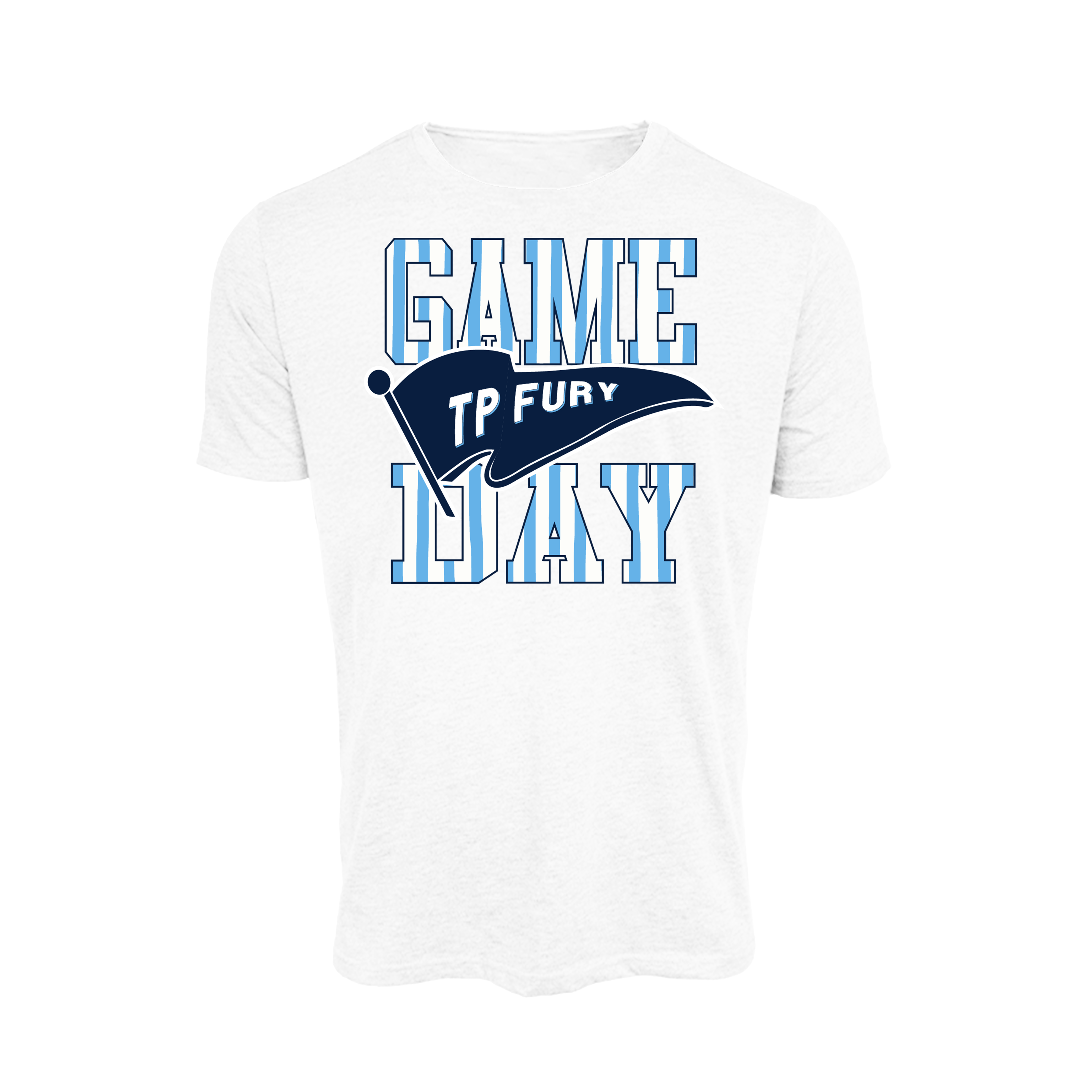 TP FURY (Tasker) Baseball- T Shirt 1 (White)