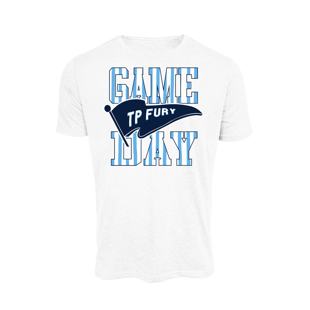 TP FURY (Tasker) Baseball- T Shirt 1 (White)