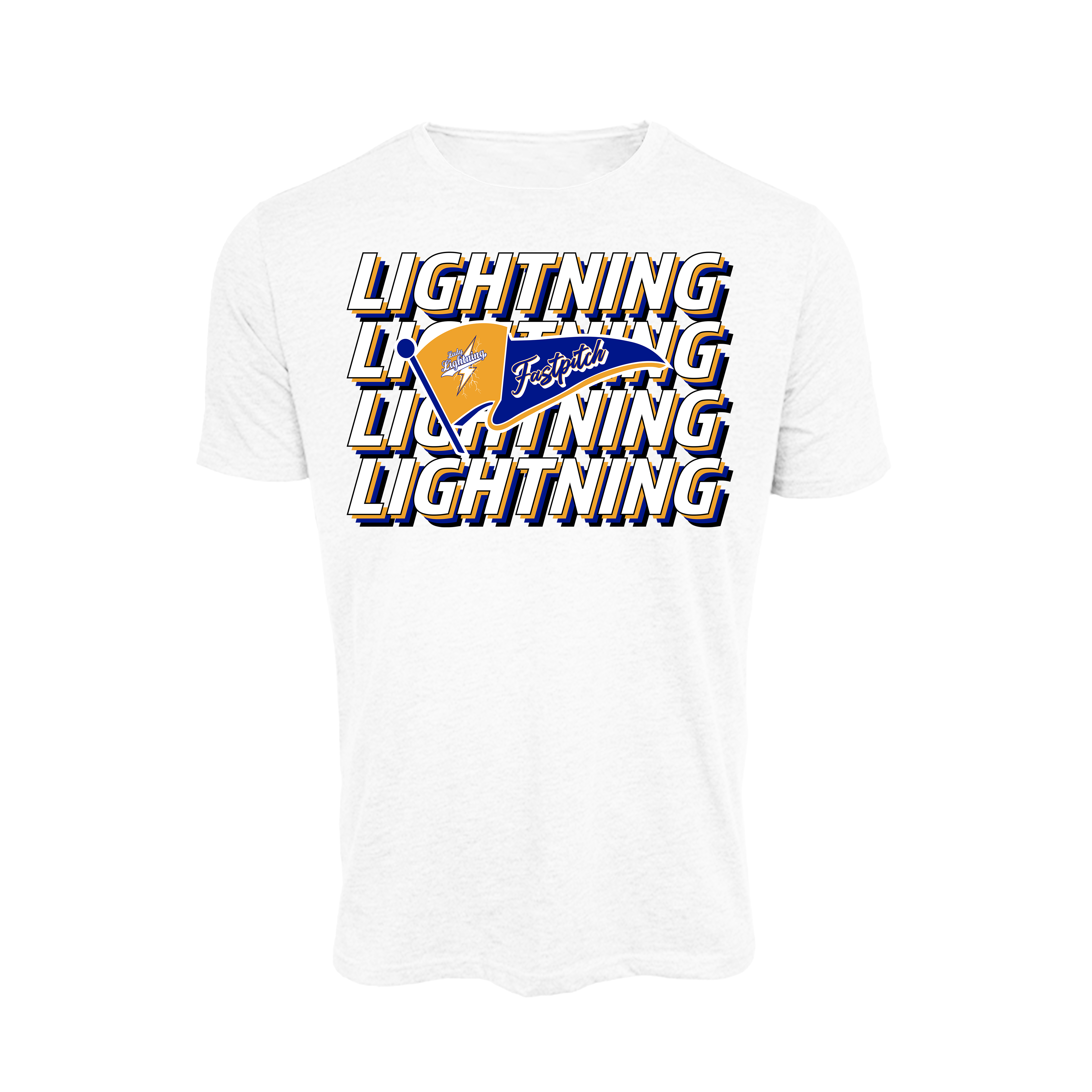 Lady Lightning Fastpitch (Vernon)- T Shirt 1 (White)