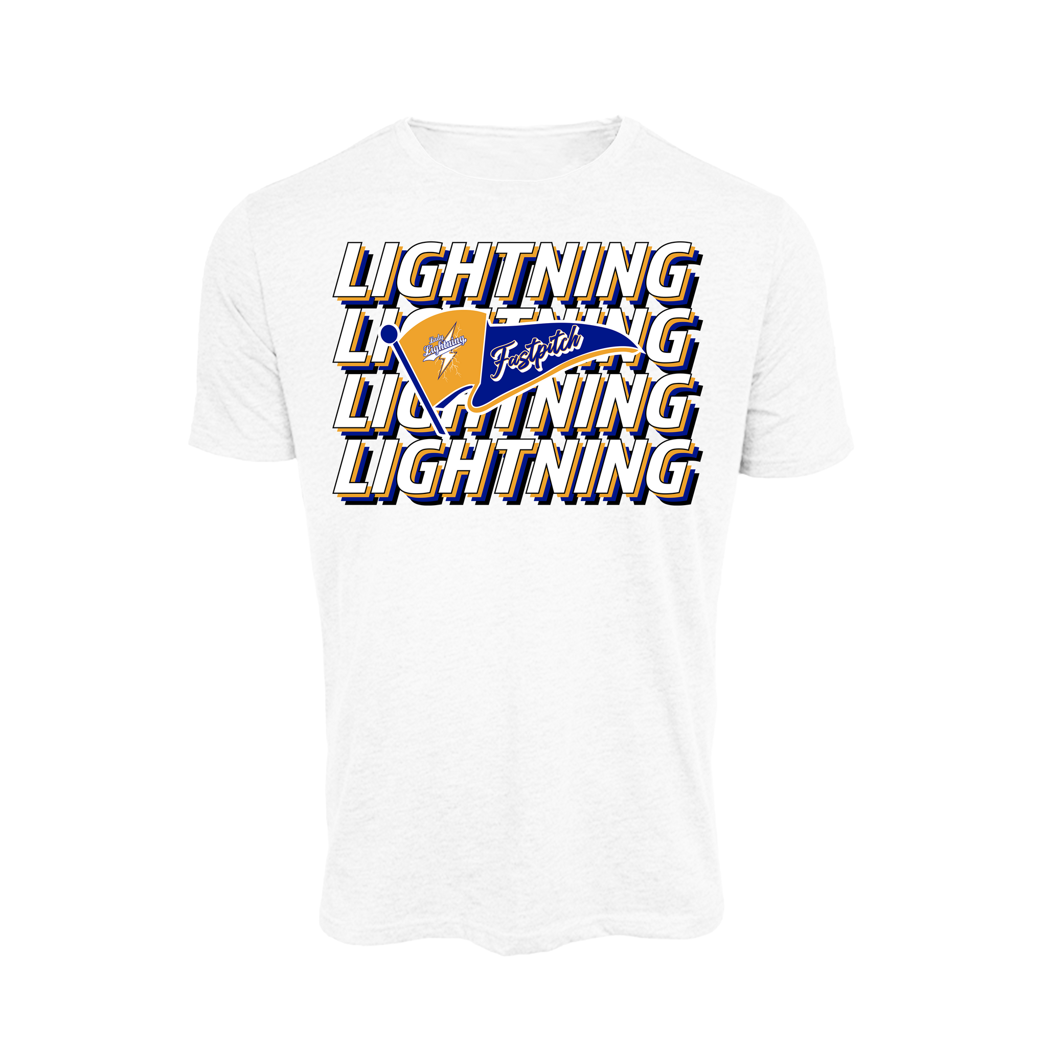 Lady Lightning Fastpitch (Vernon)- T Shirt 1 (White)