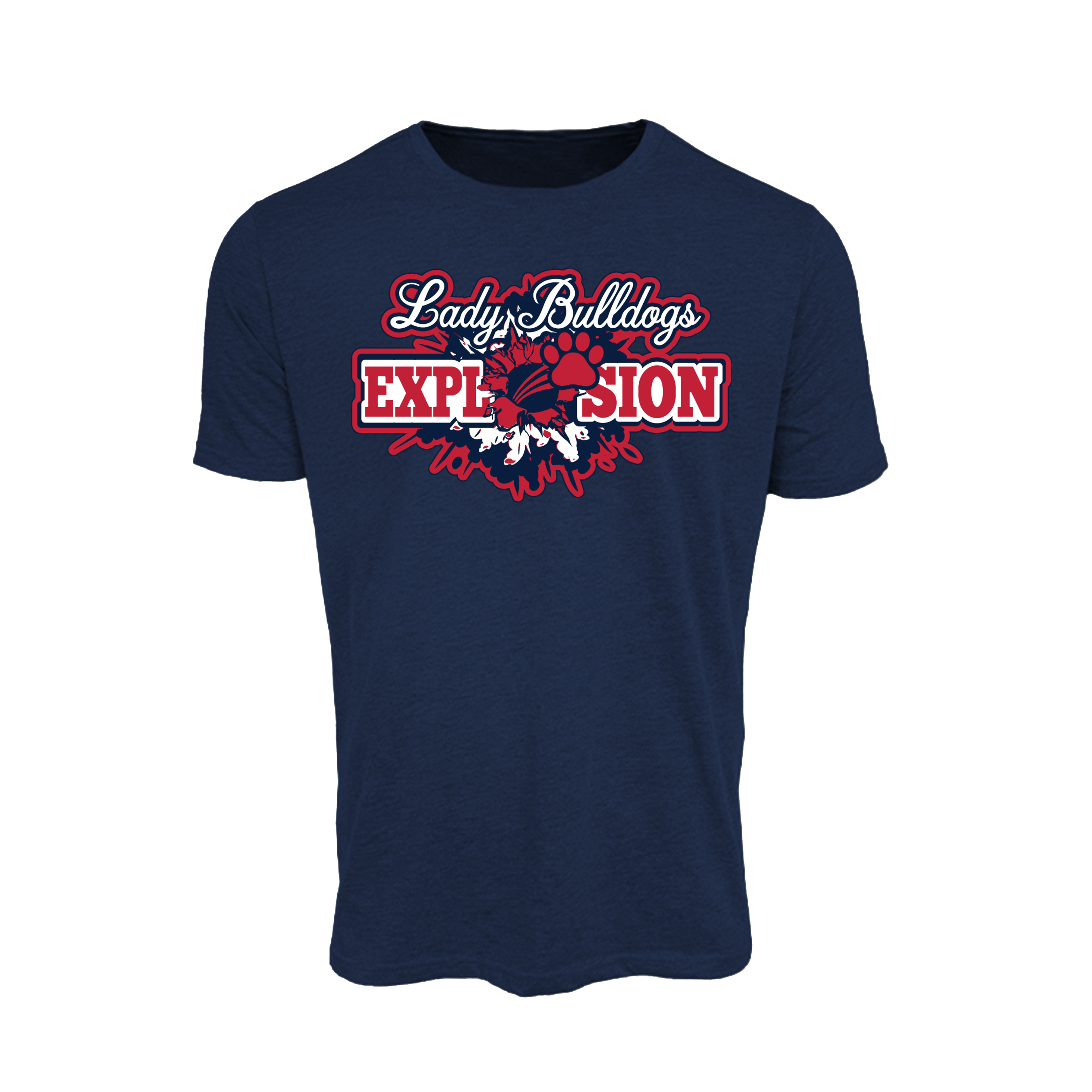 Lady Bulldogs Explosion Fastpitch (Lloyd)- T Shirt 2 (Navy)