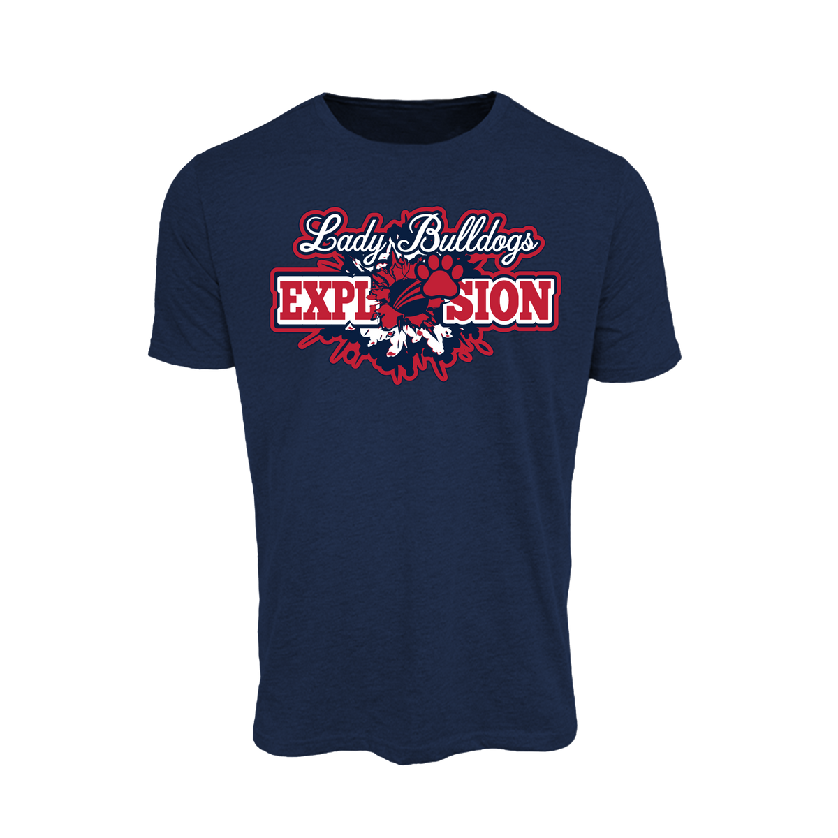 Lady Bulldogs Explosion Fastpitch (Lloyd)- T Shirt 2 (Navy)